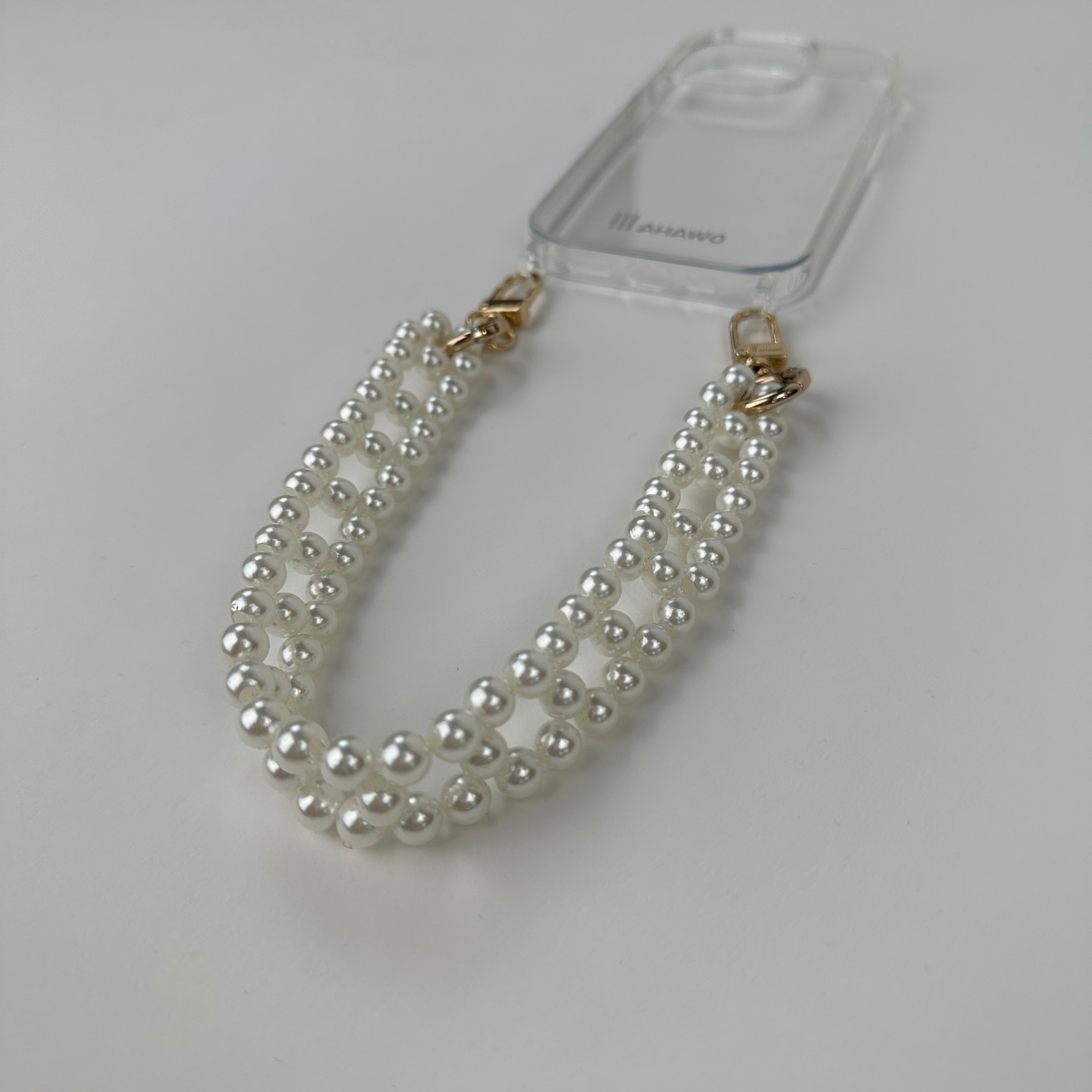 Short Pearl Strap White