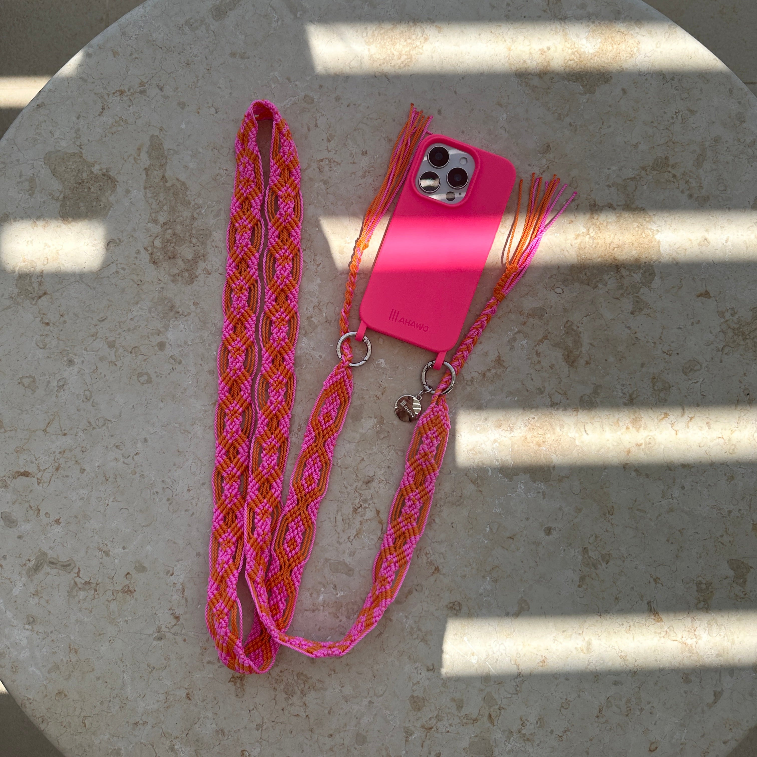 Phone Case with Eyelets Pink