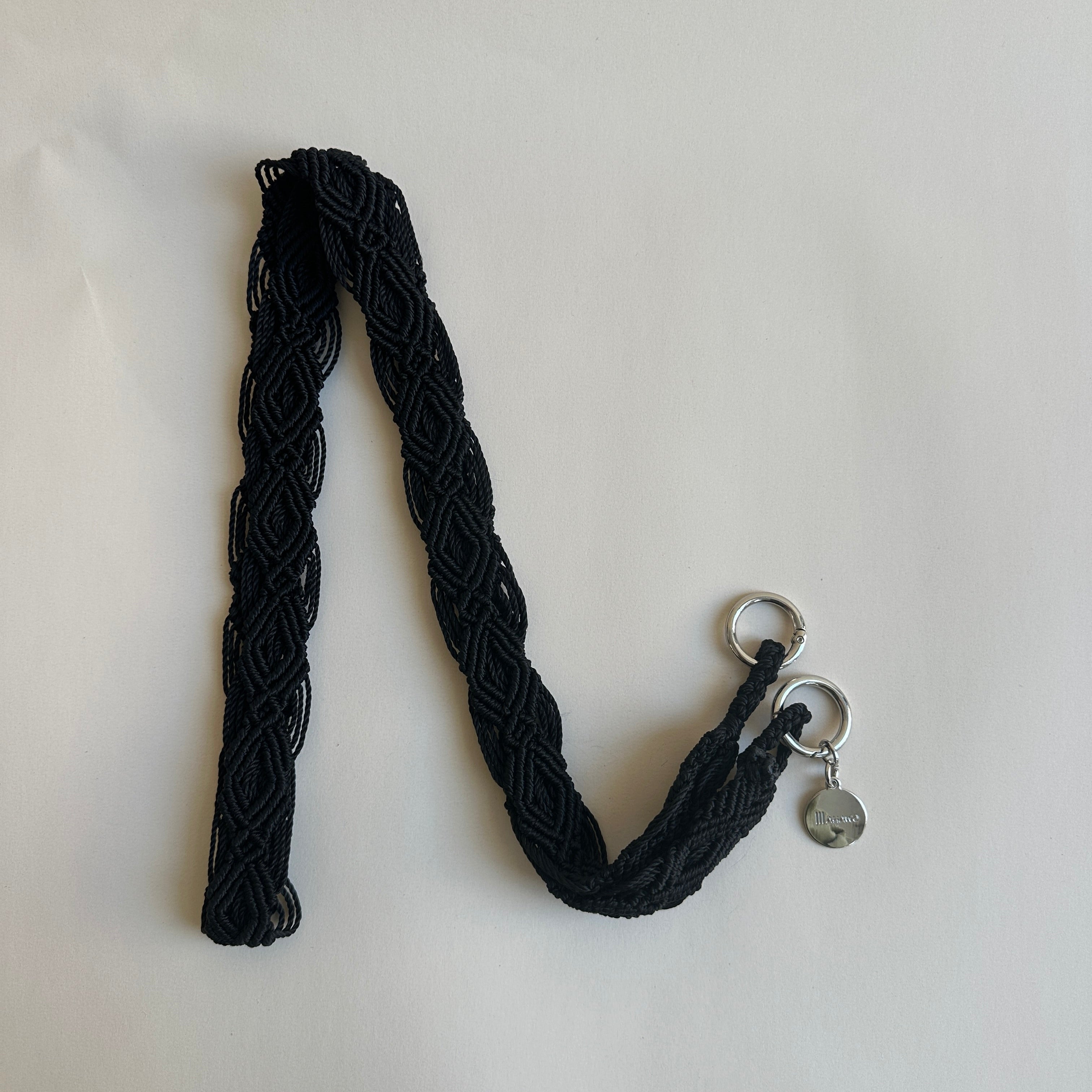Black Pearl Slim Phone Strap with Eyelets