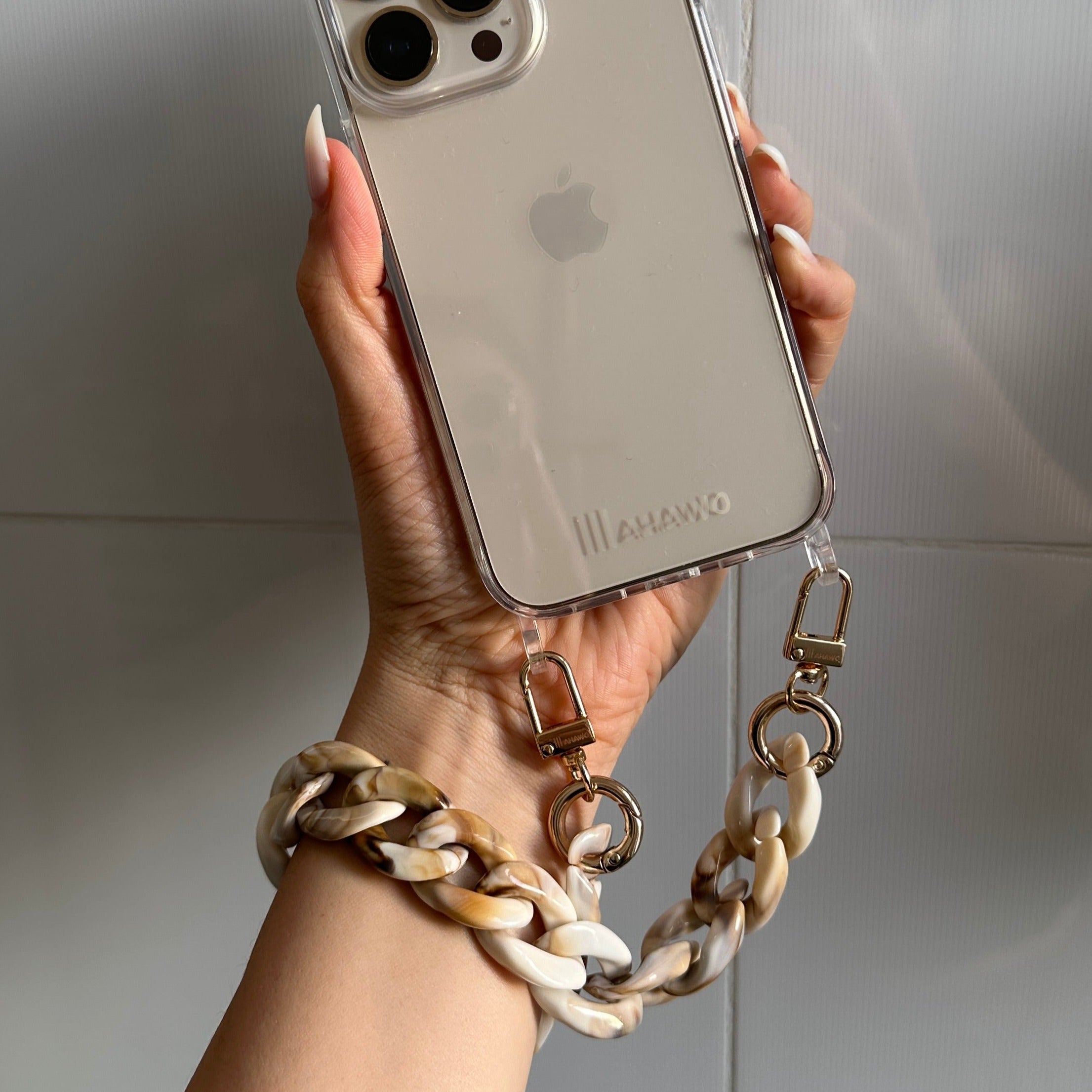 Short Chain Strap Beige