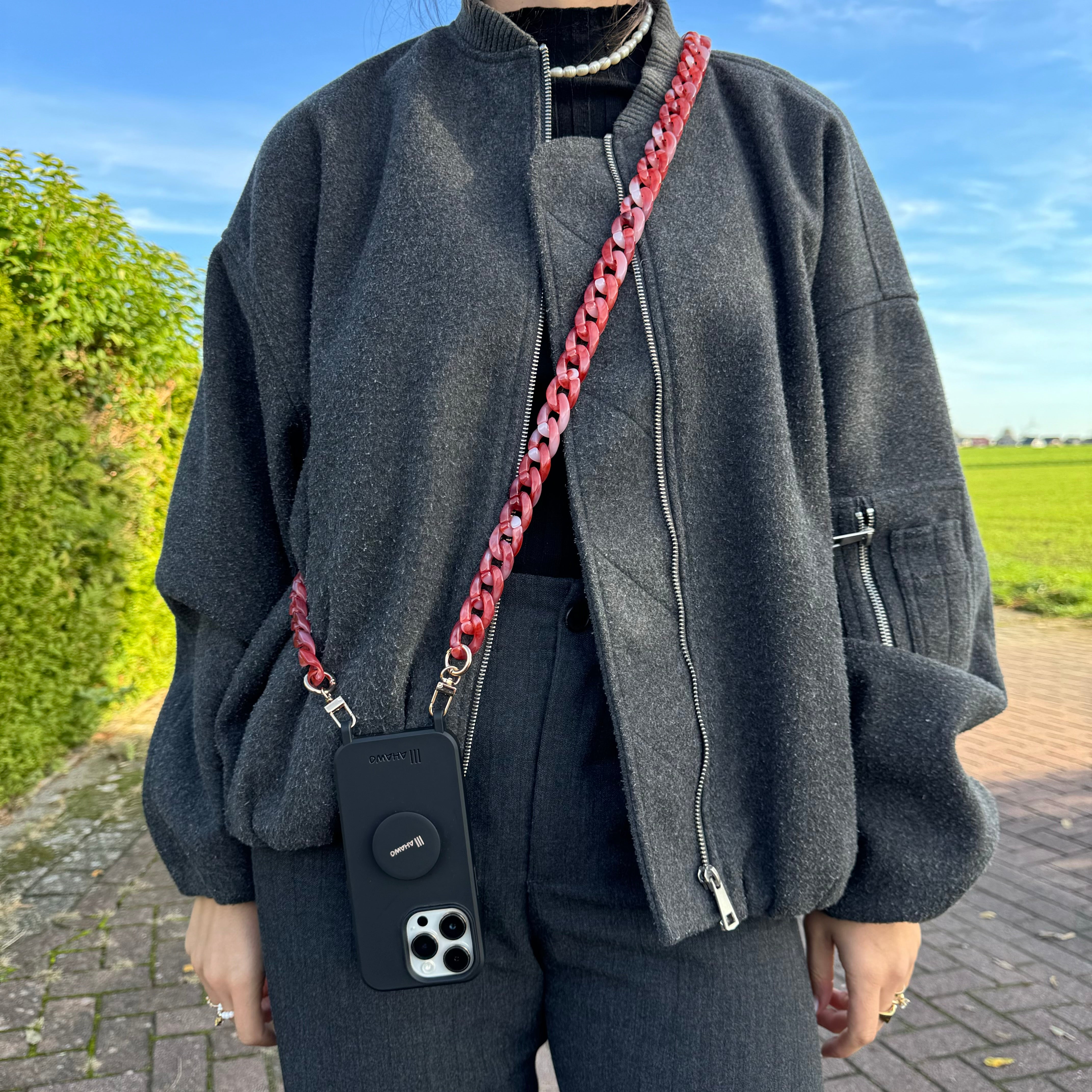 Long Chain Strap Red