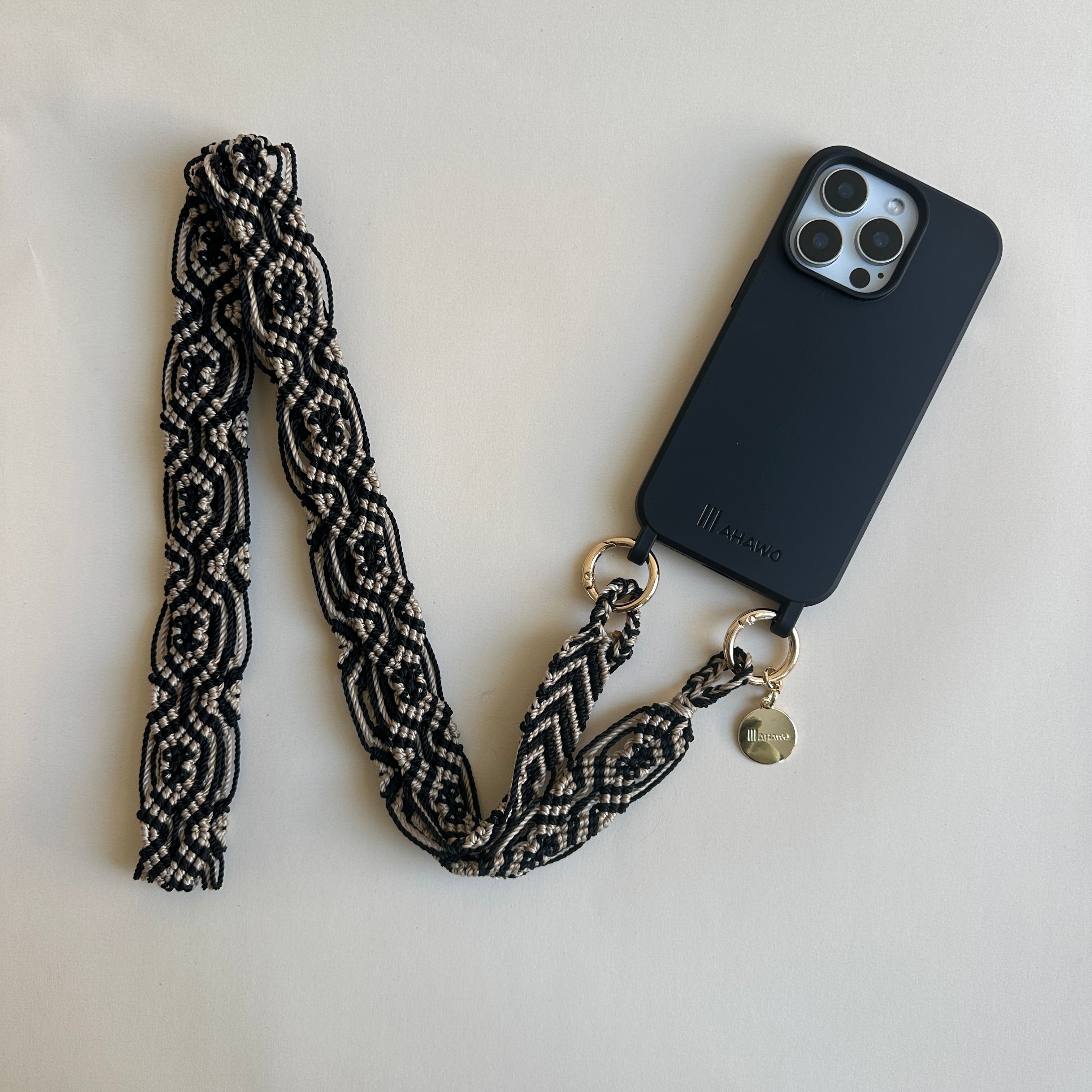 Espresso Macchiato Slim Phone Strap with Eyelets