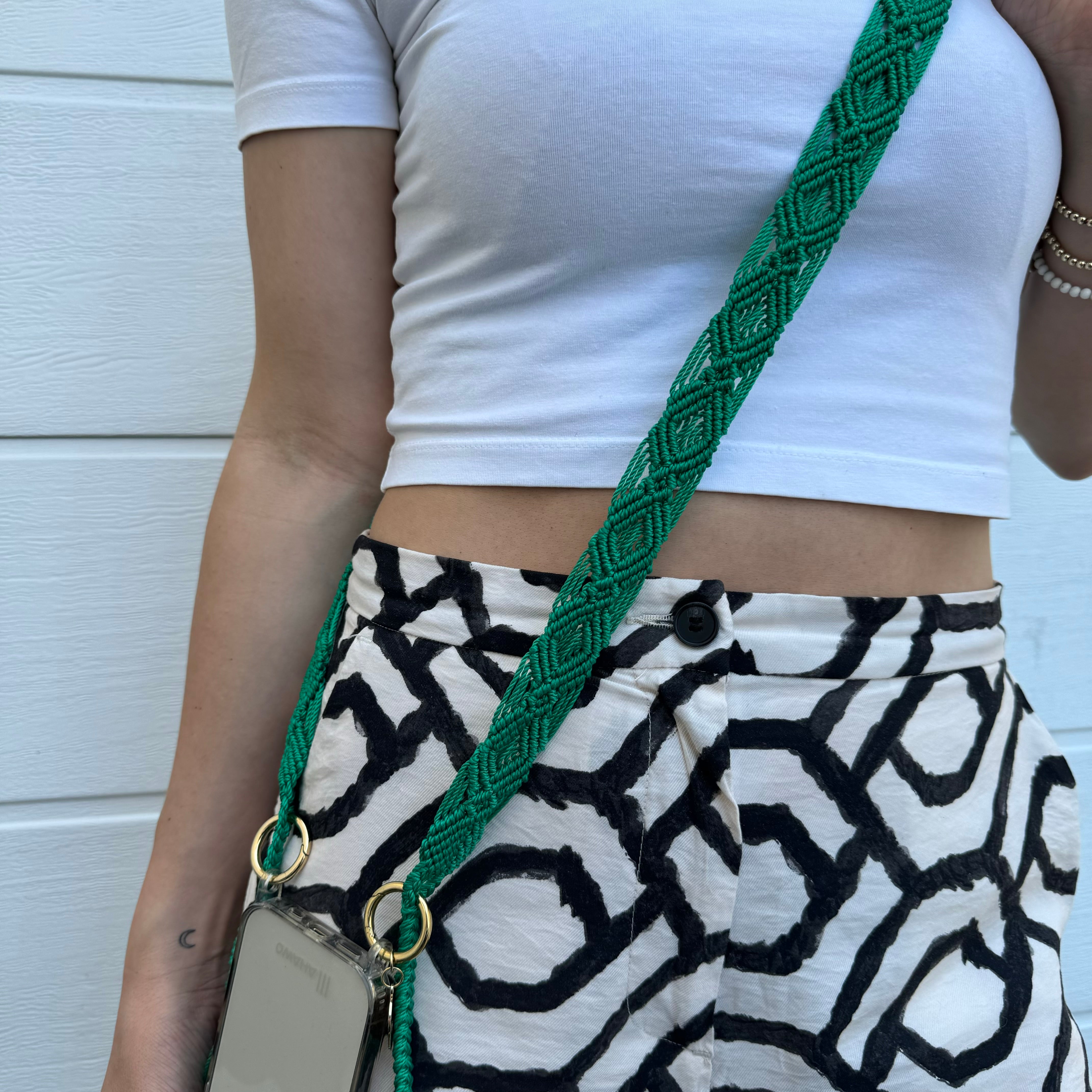 Palm Leaf Slim Phone Strap