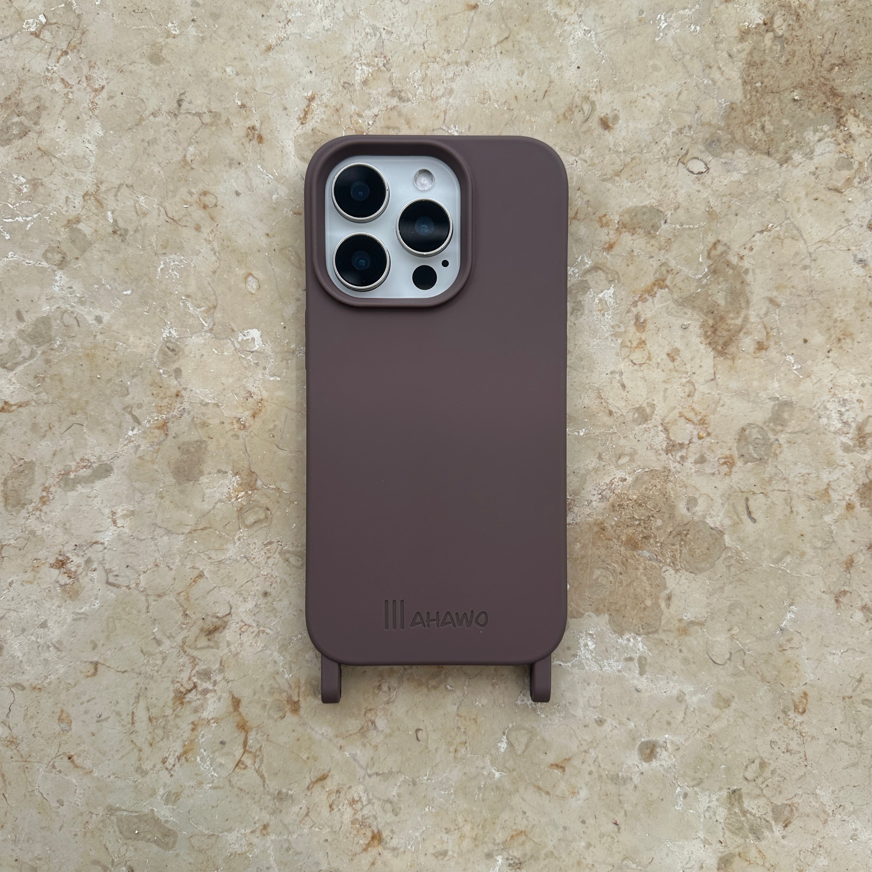 Phone Case with Eyelets Brown