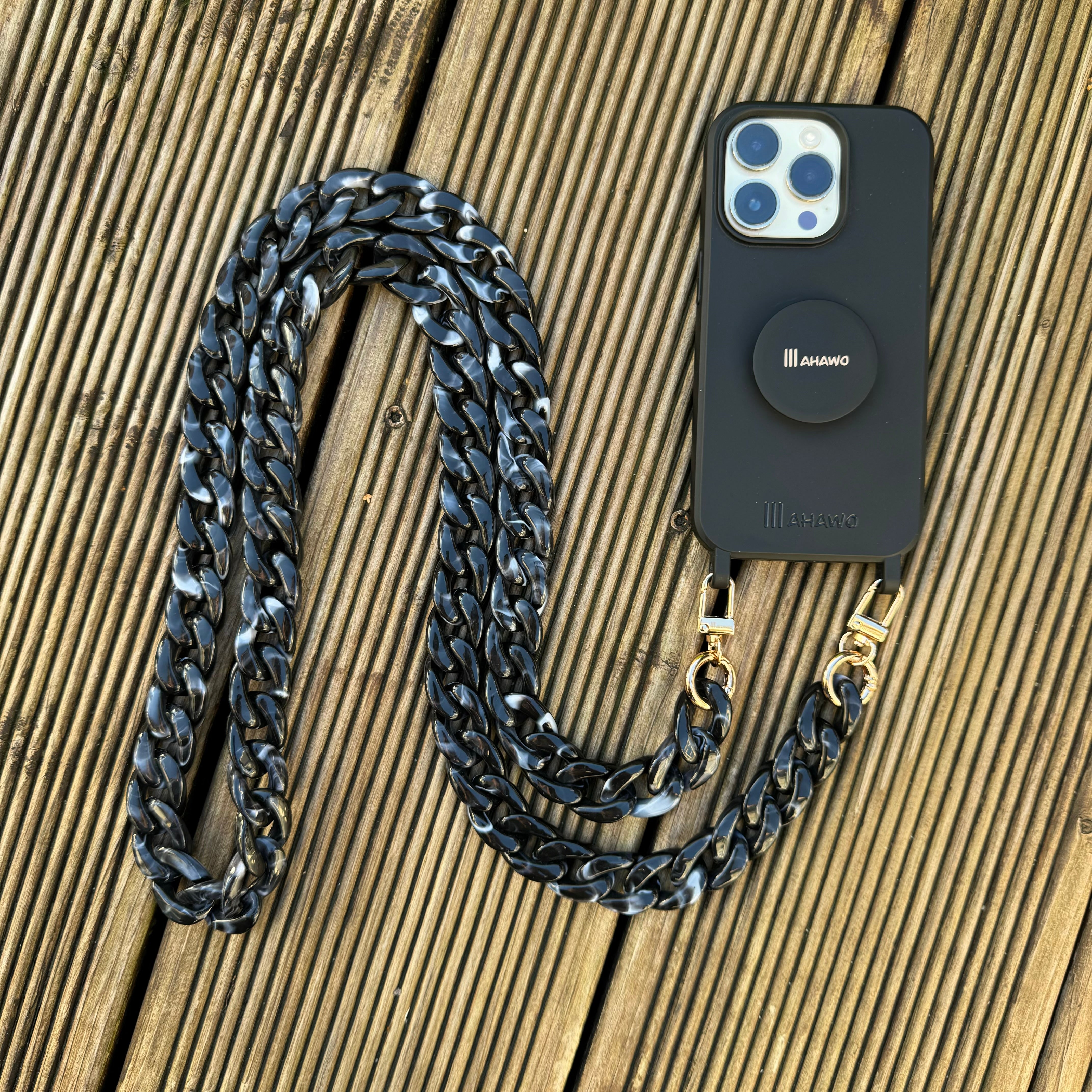 Long Chain Strap Black