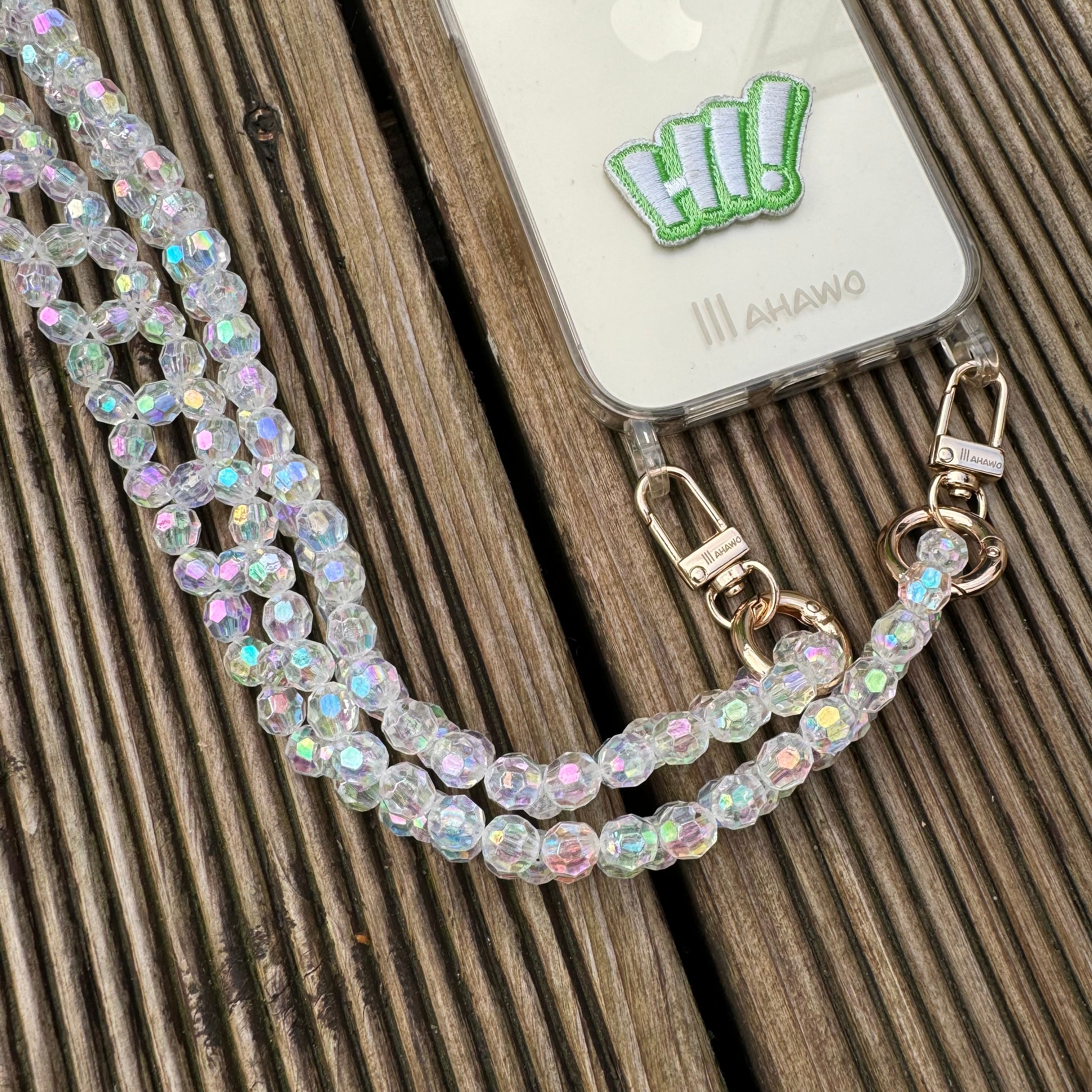 Long Pearl Strap Clear