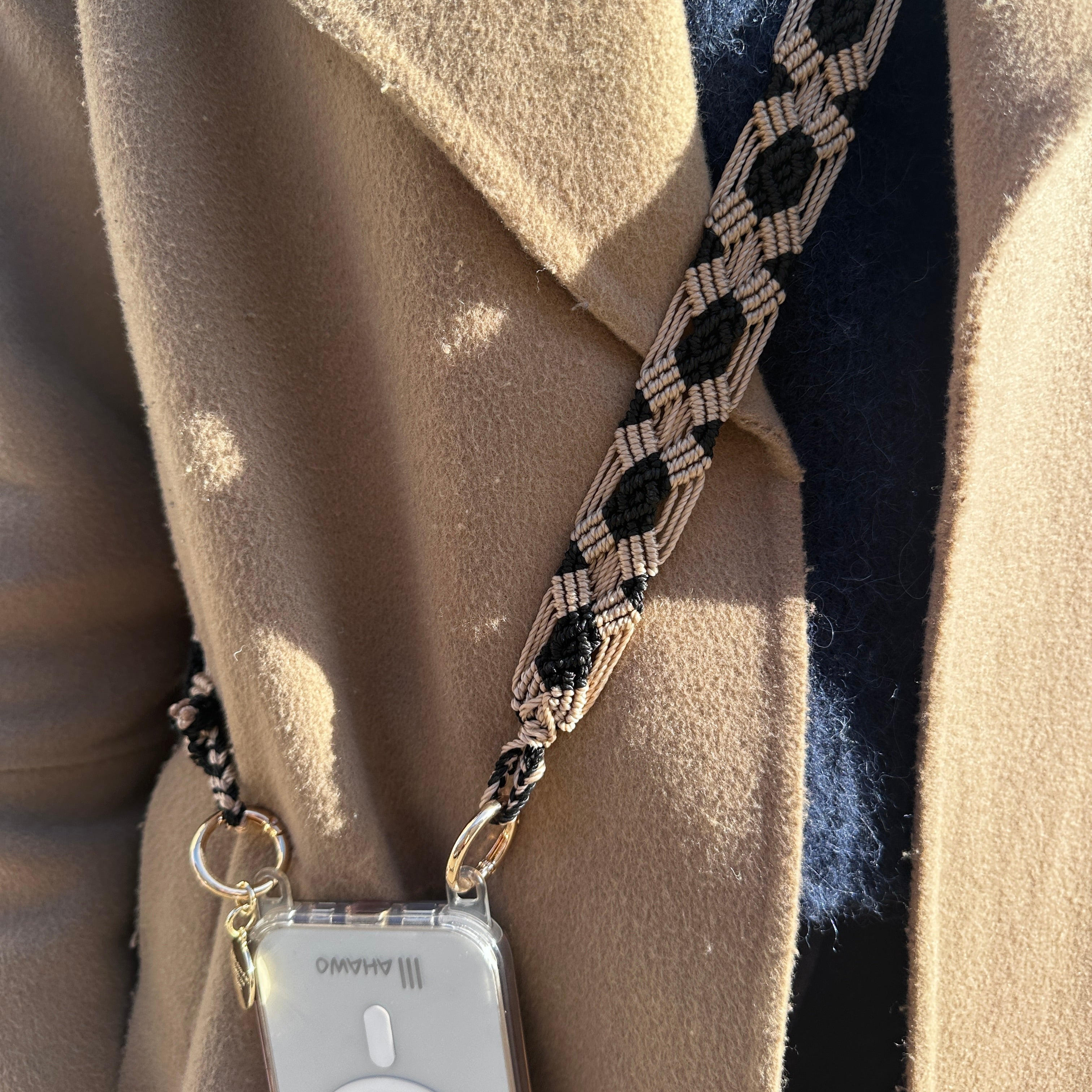 Cappuccino Dream Slim Phone Strap with Eyelets