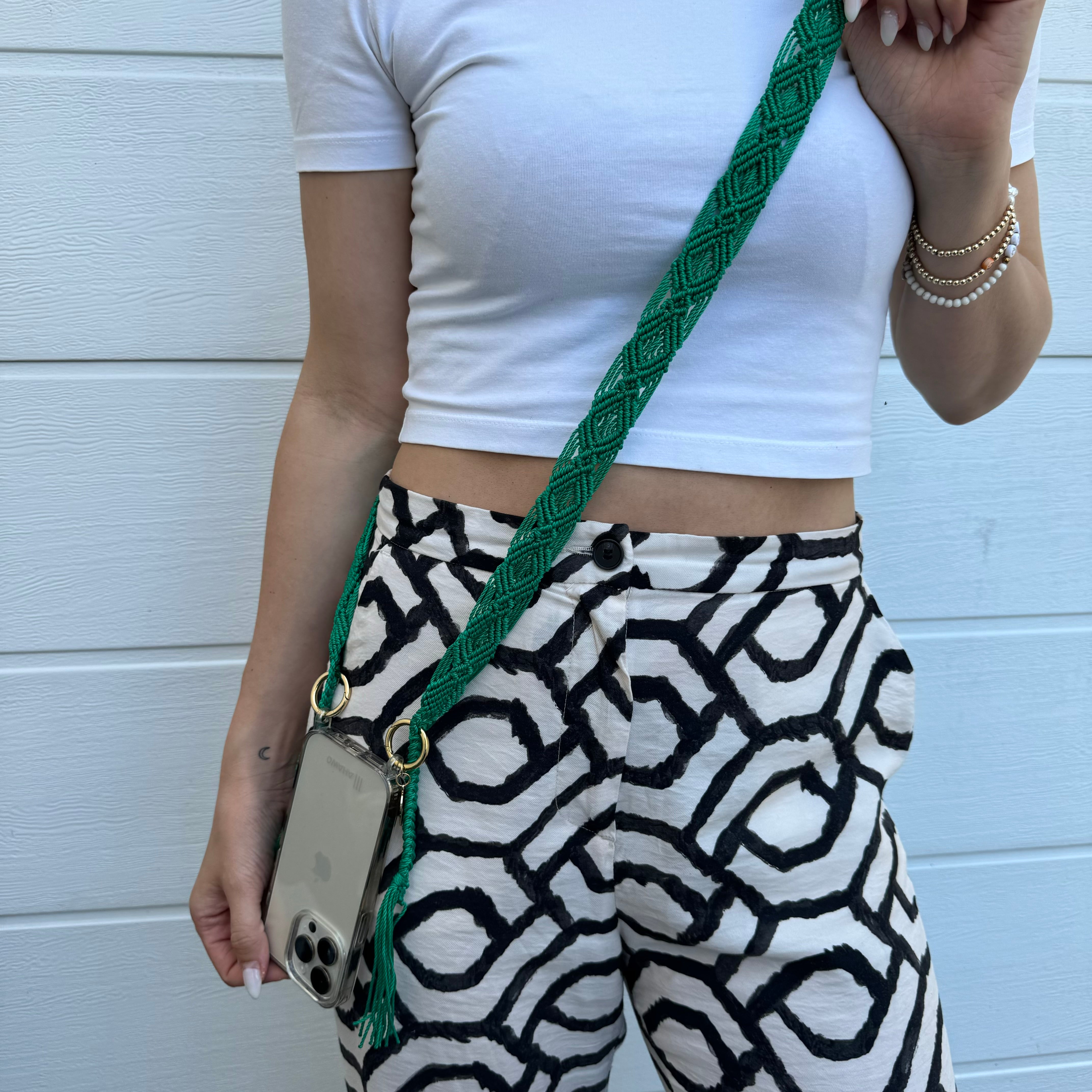 Palm Leaf Slim Phone Strap
