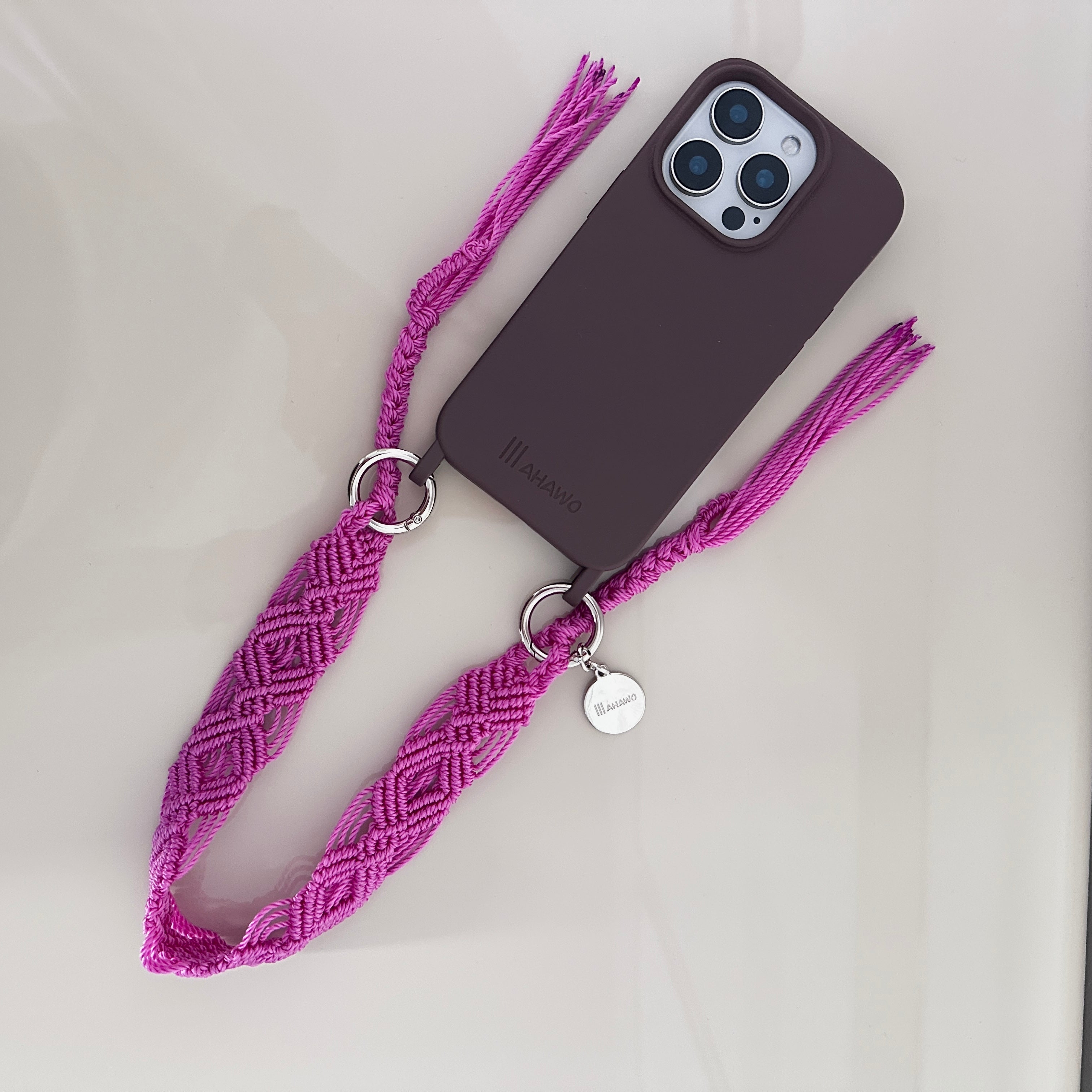Short Phone Strap "Bright Magenta"
