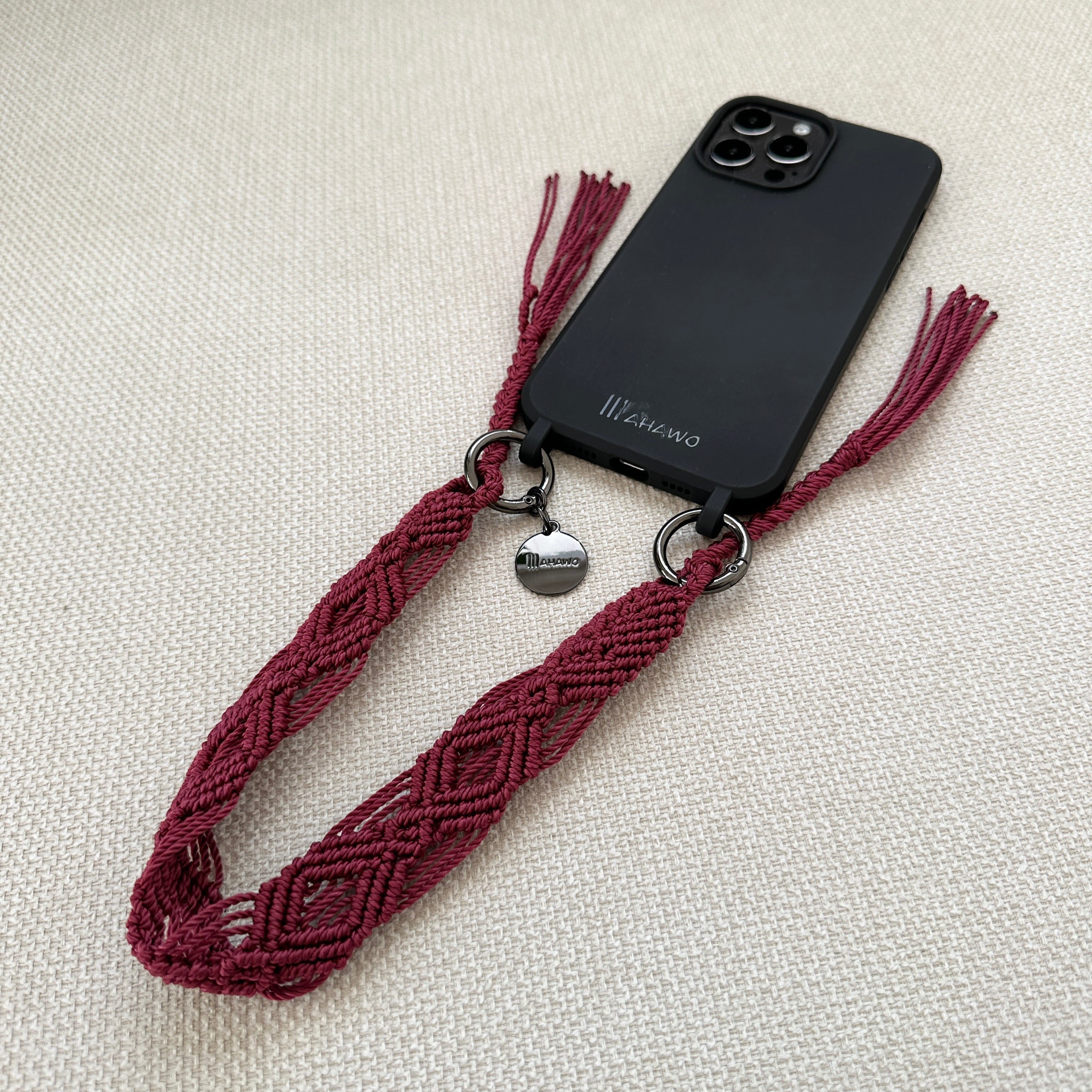 Short Phone Strap "Ruby Dusk"