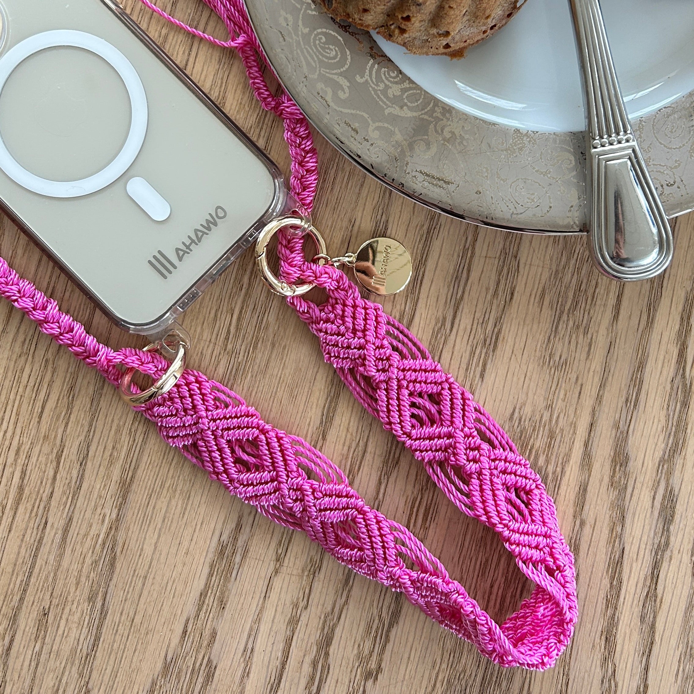 Short Phone Strap "Bright Magenta"