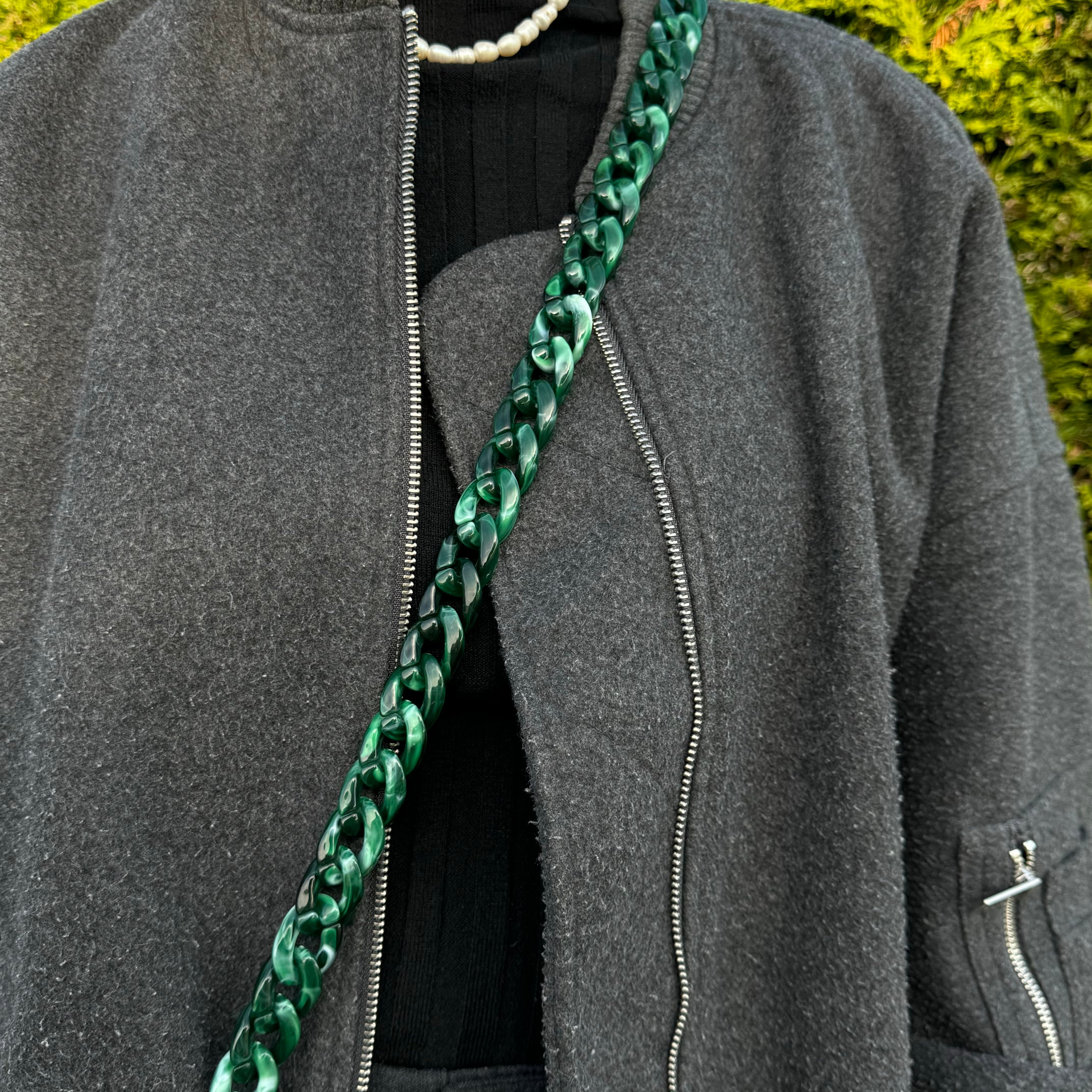 Long Chain Strap Green