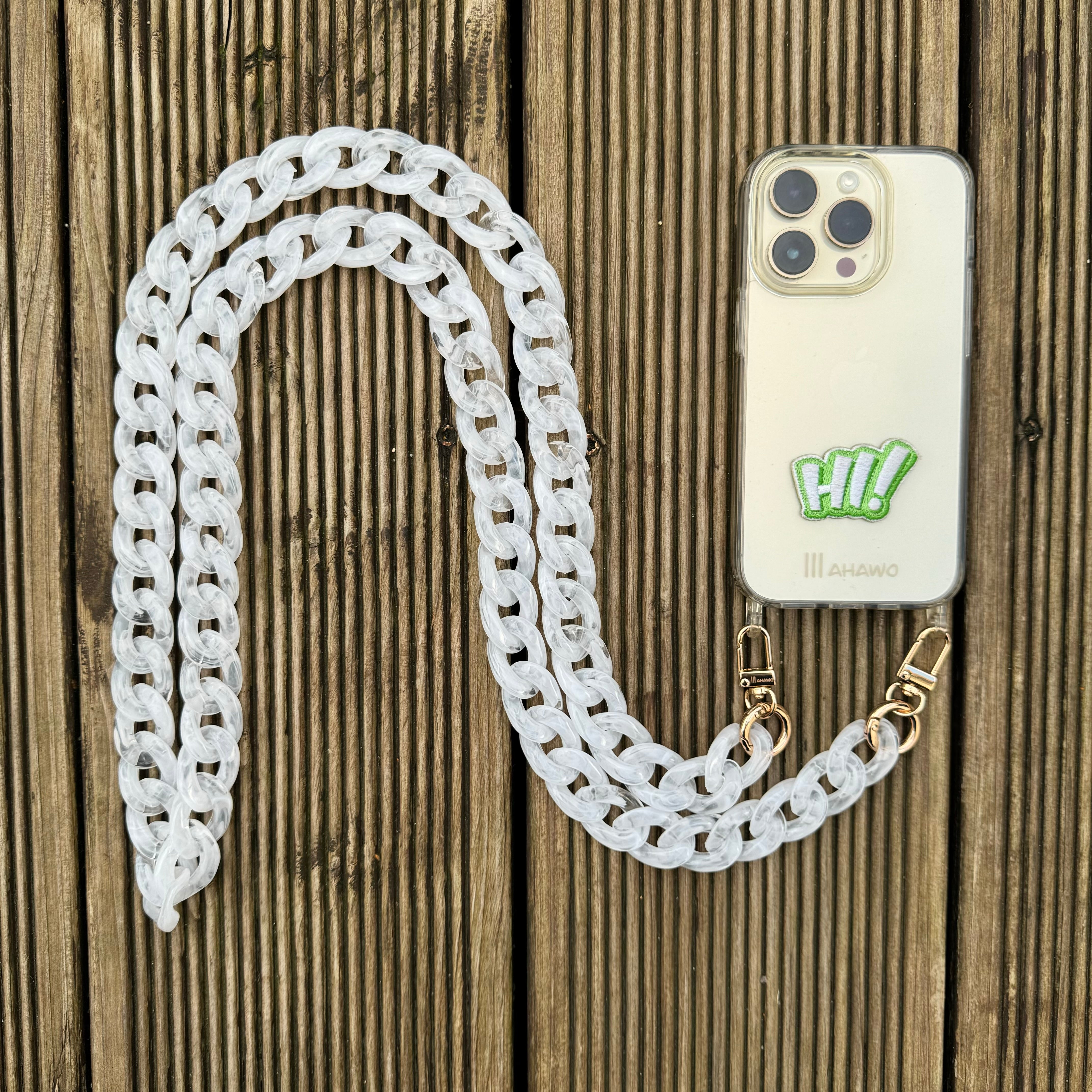 Long Chain Strap White
