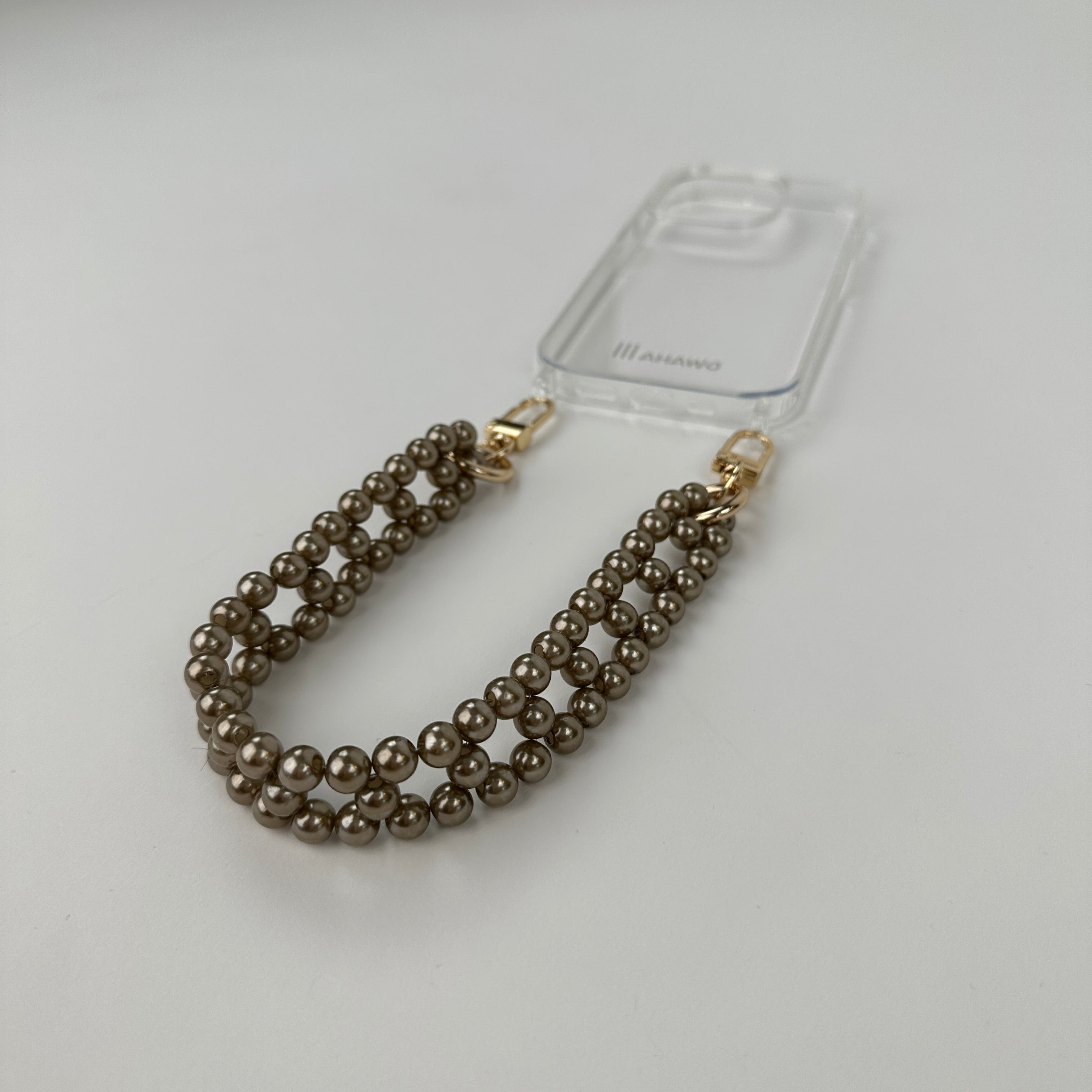 Short Pearl Strap Brown