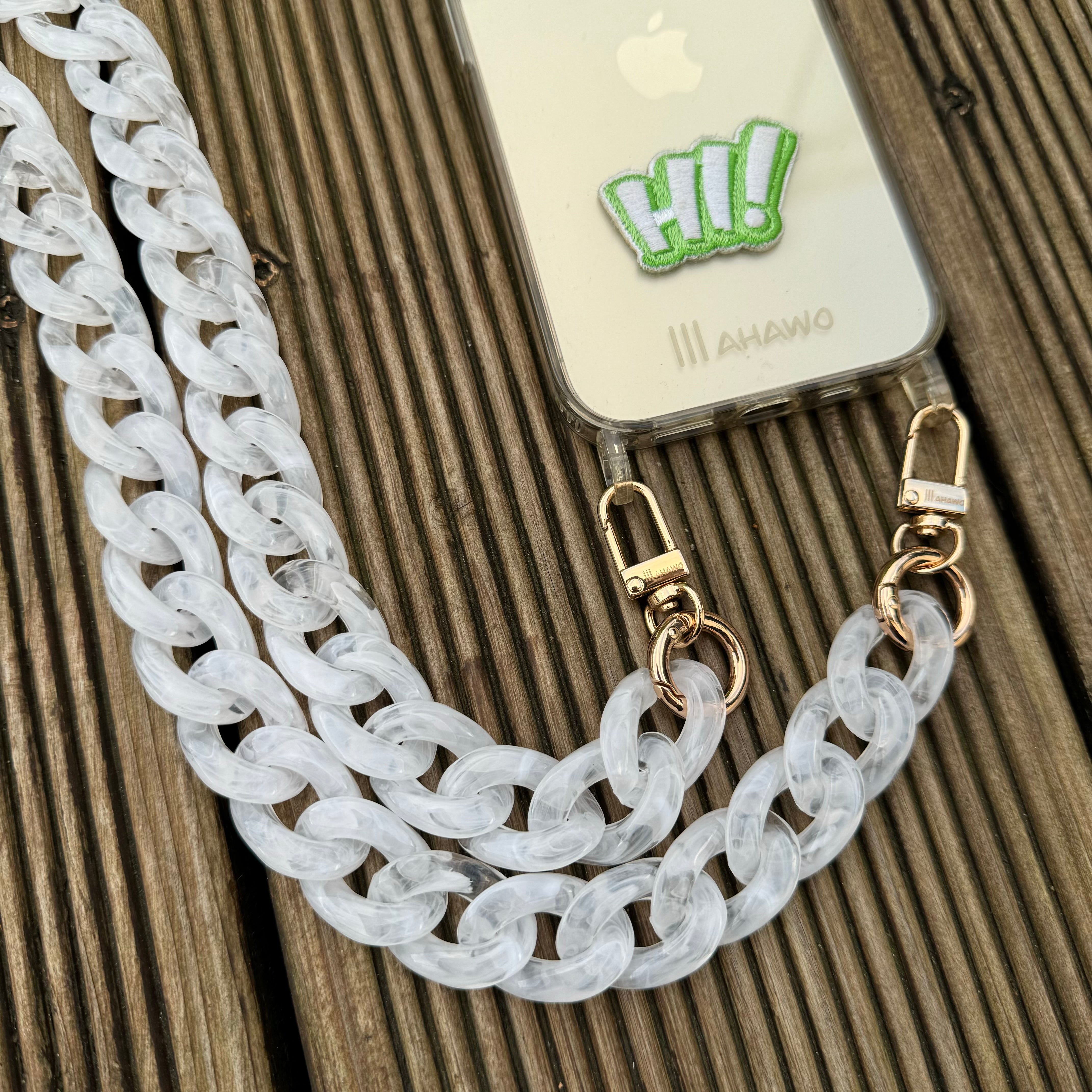 Long Chain Strap White