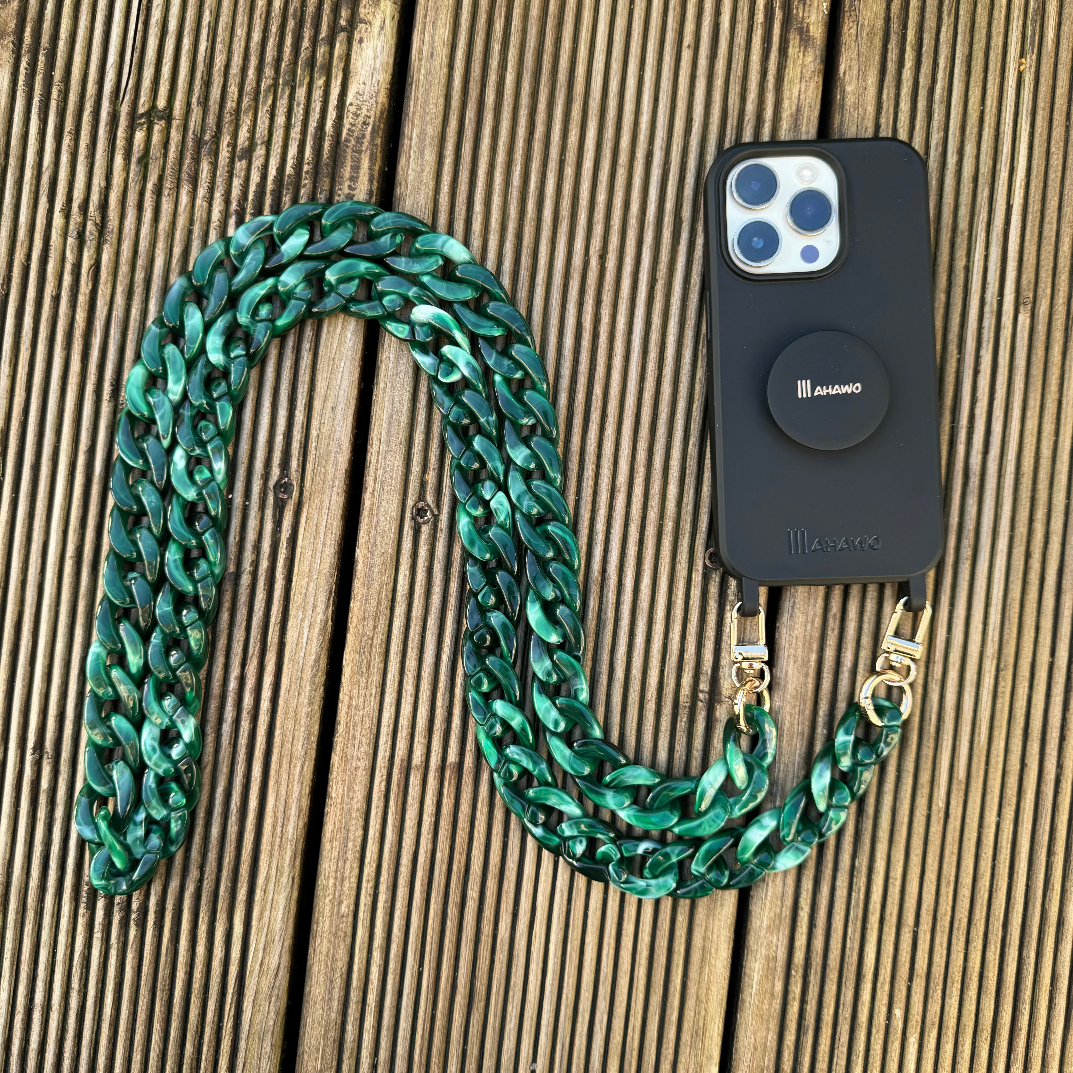 Long Chain Strap Green