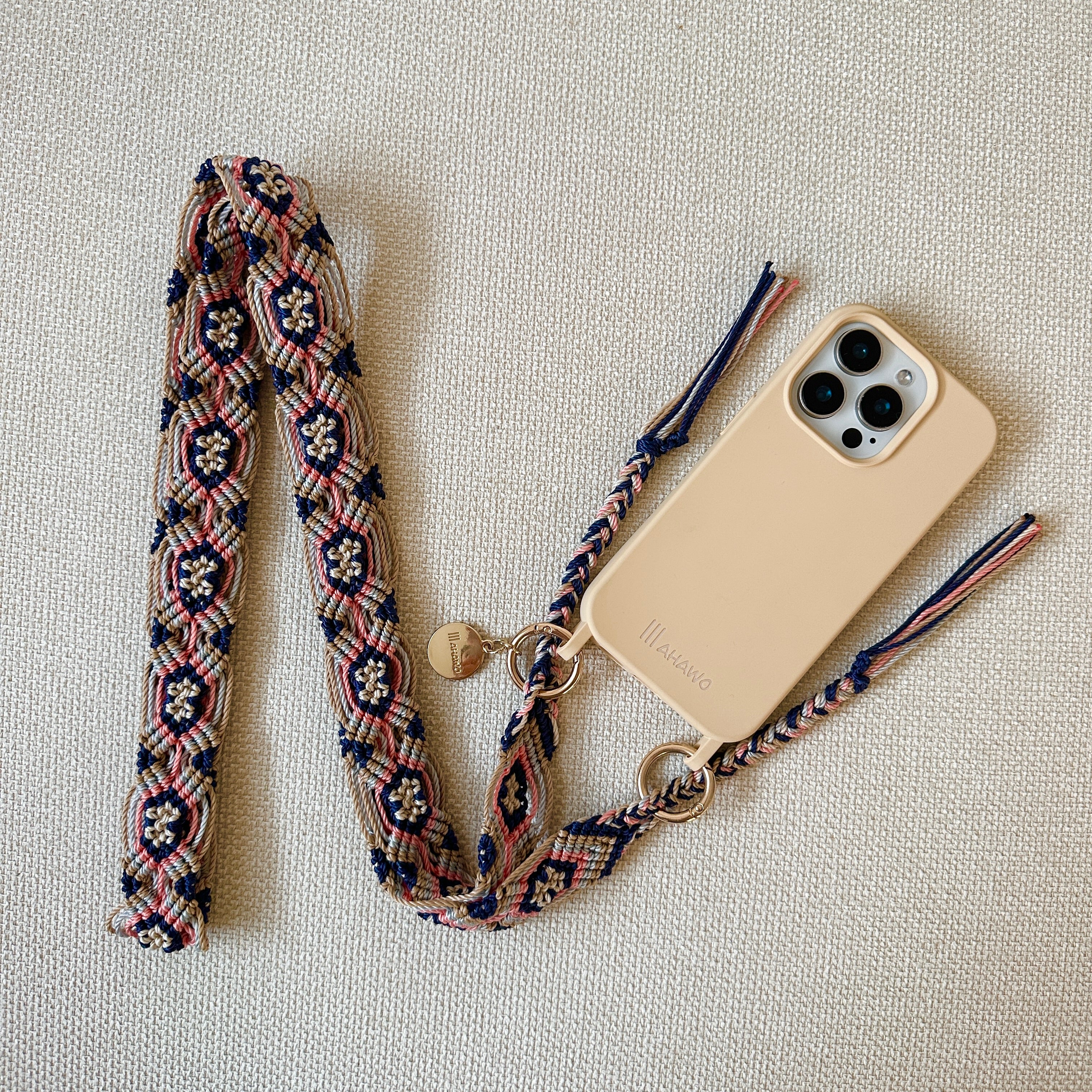 Oceans Coral Slim Phone Strap