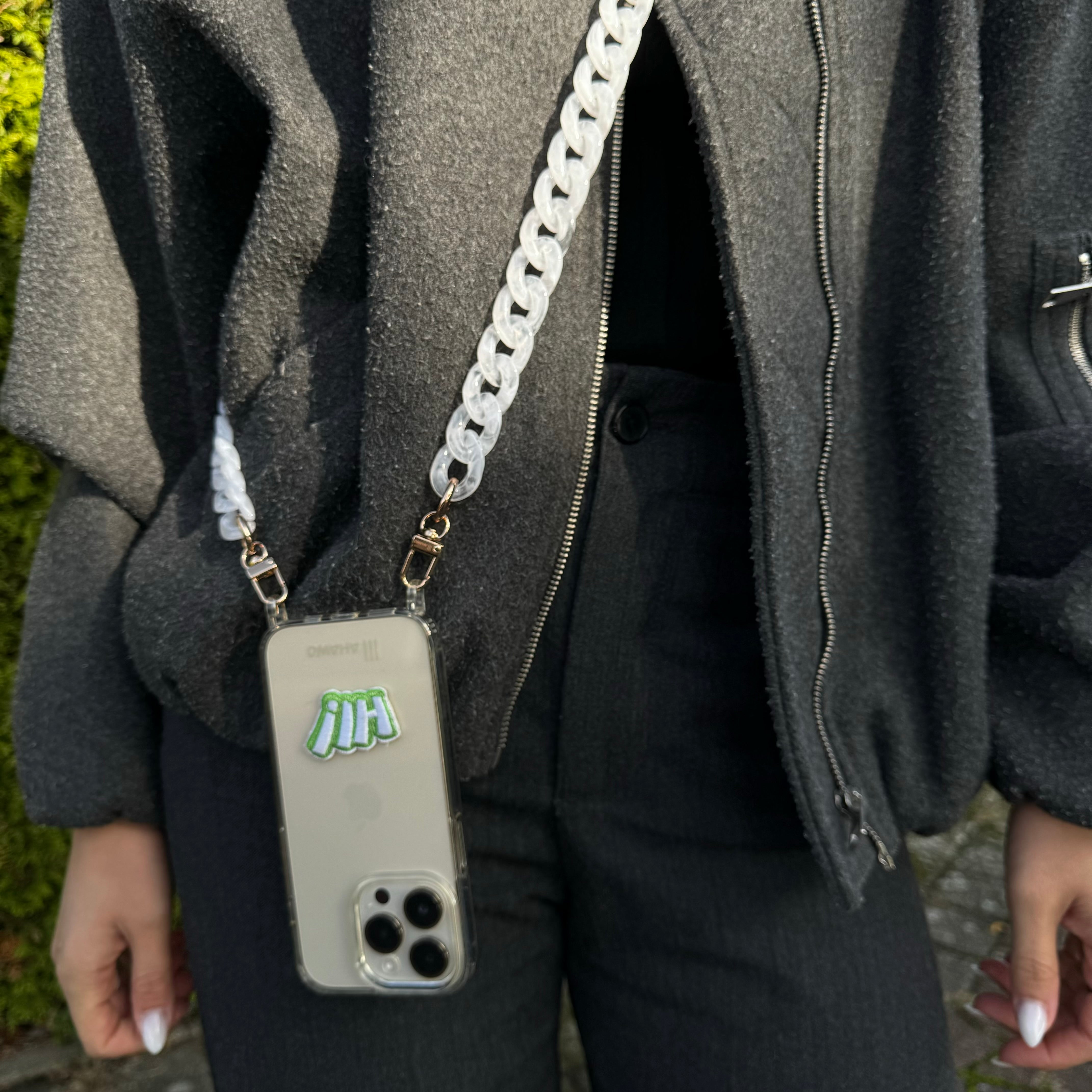 Long Chain Strap White