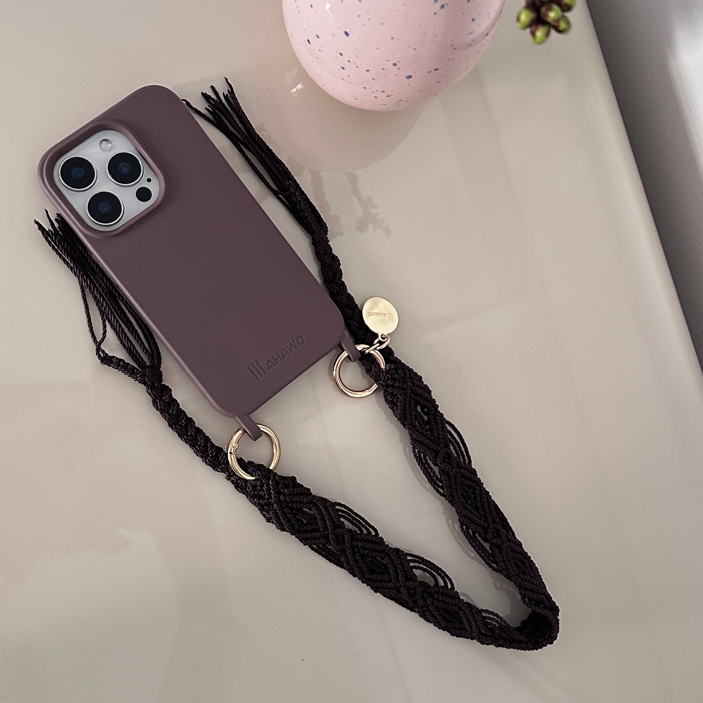 Short Phone Strap "Dark Chocolate"