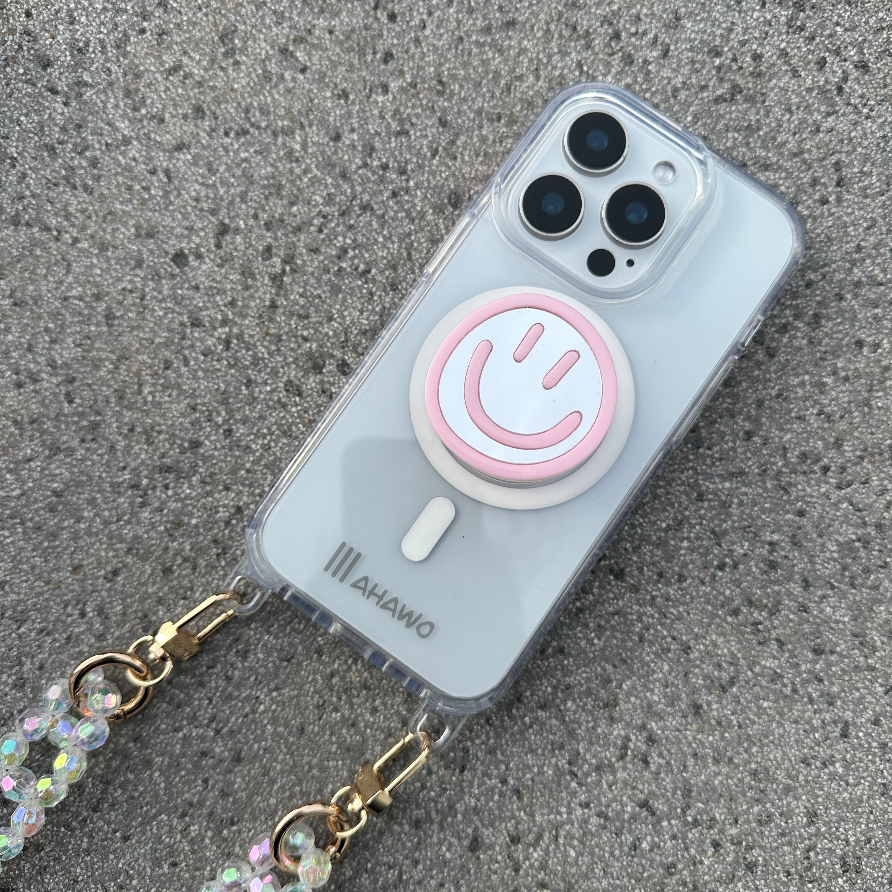 Phone Pop Holder Smiley Rose