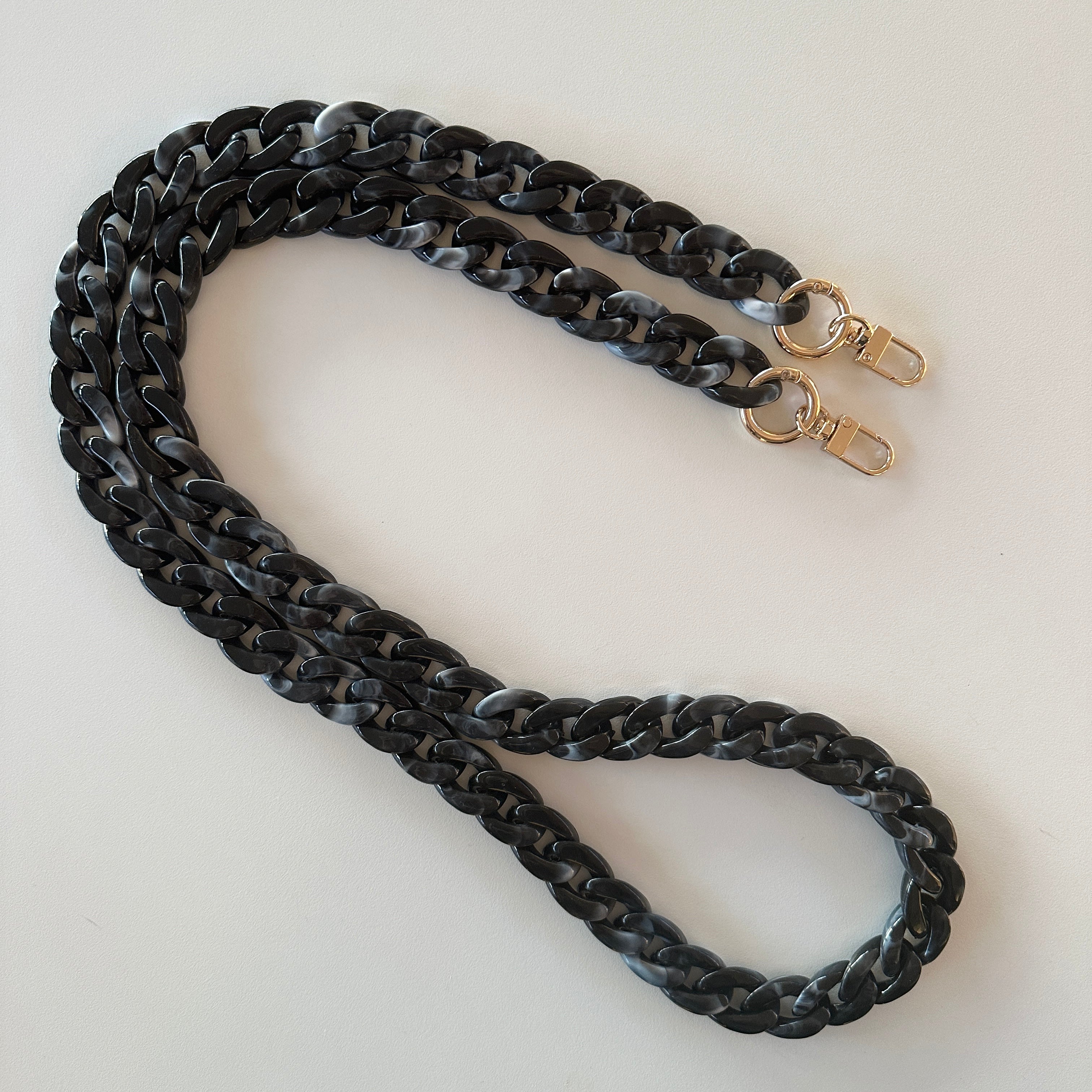 Long Chain Strap Black