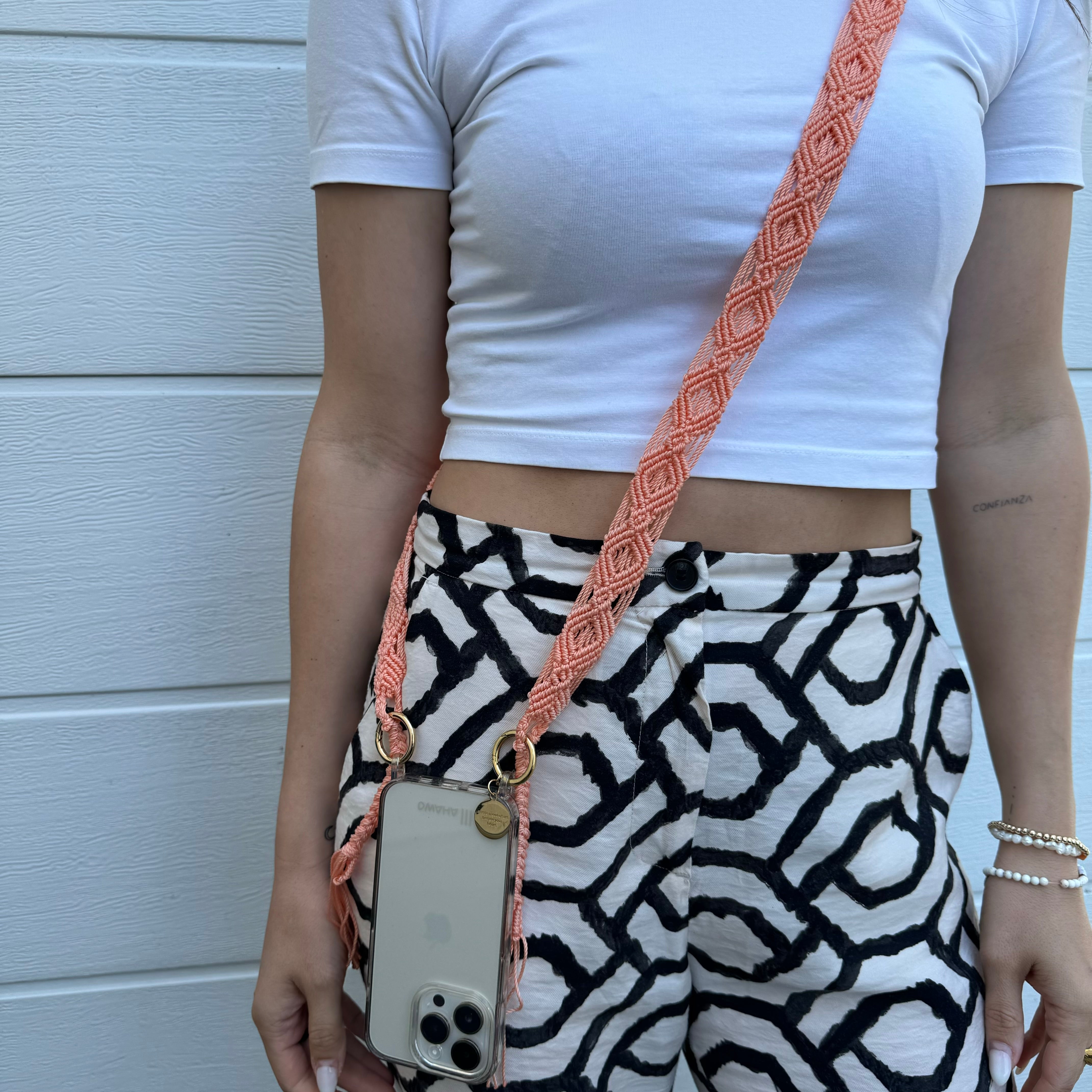 Peach Fuzz Slim Phone Strap