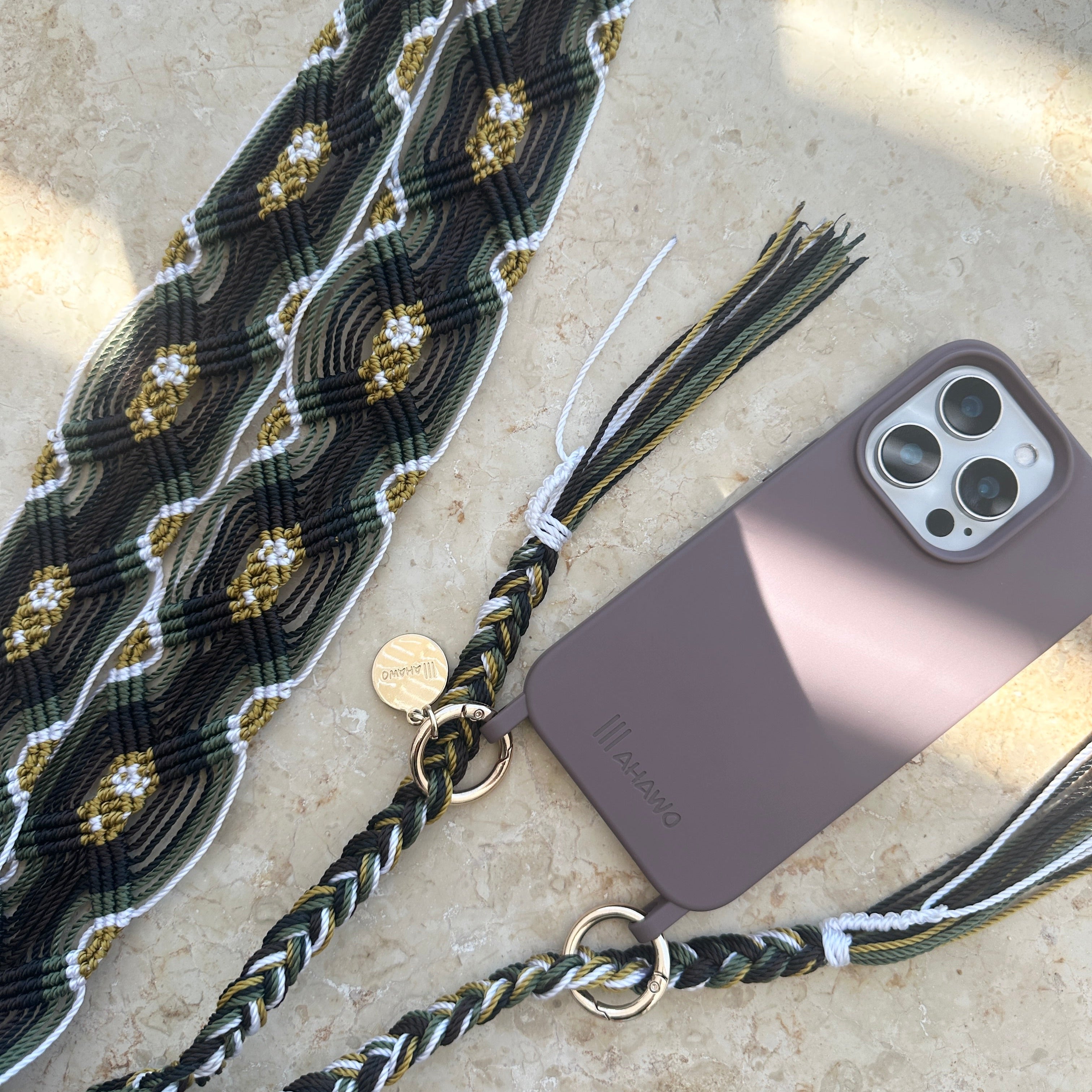 Phone Case with Eyelets Brown