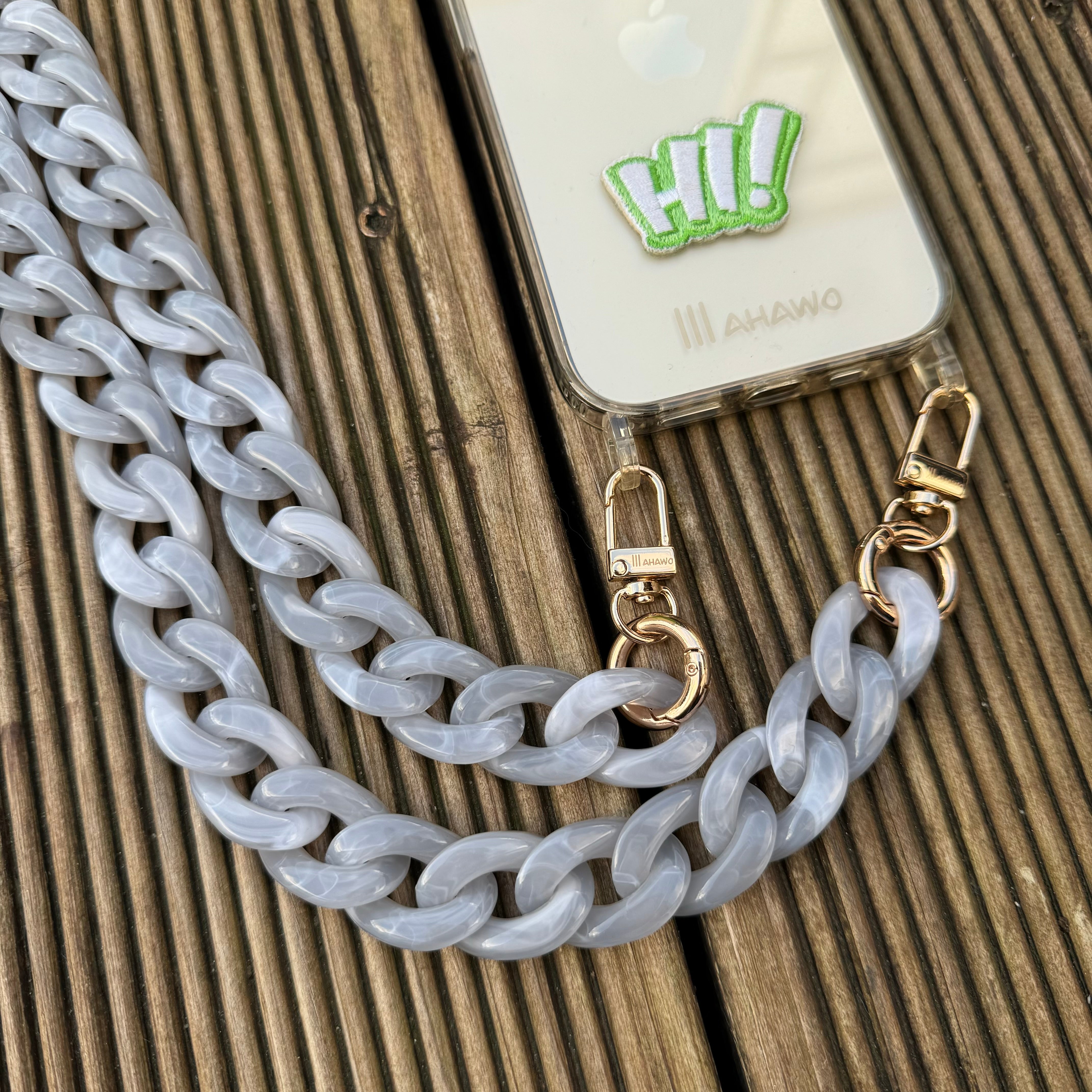 Long Chain Strap Grey