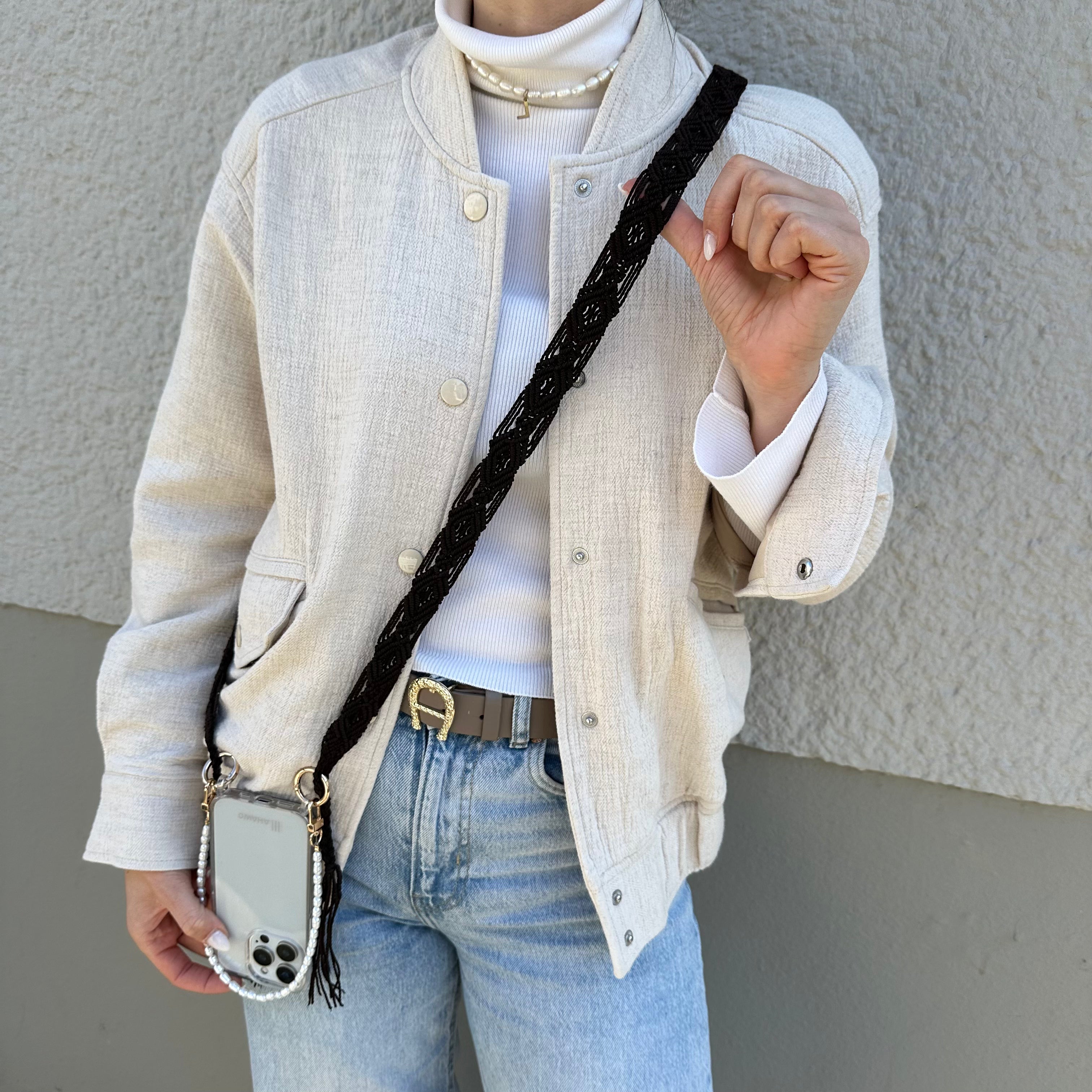 Dark Chocolate Slim Phone Strap