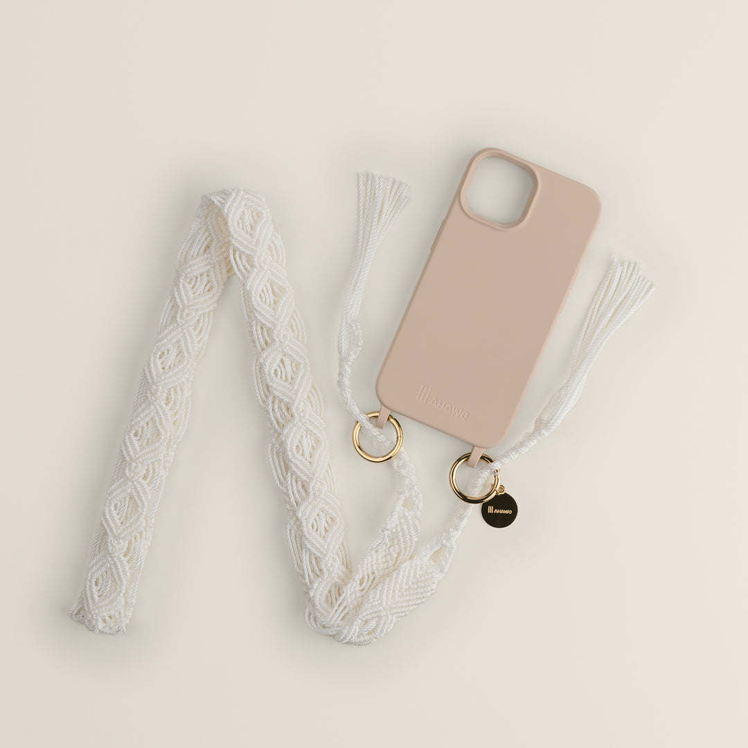 Ivory Love Slim Phone Strap