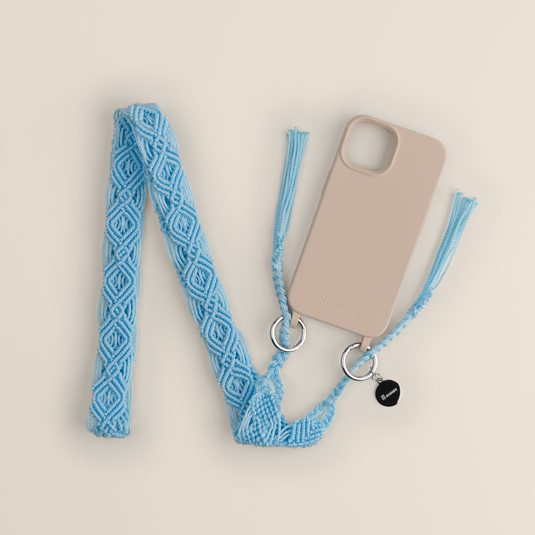Tropical Blue Slim Phone Strap