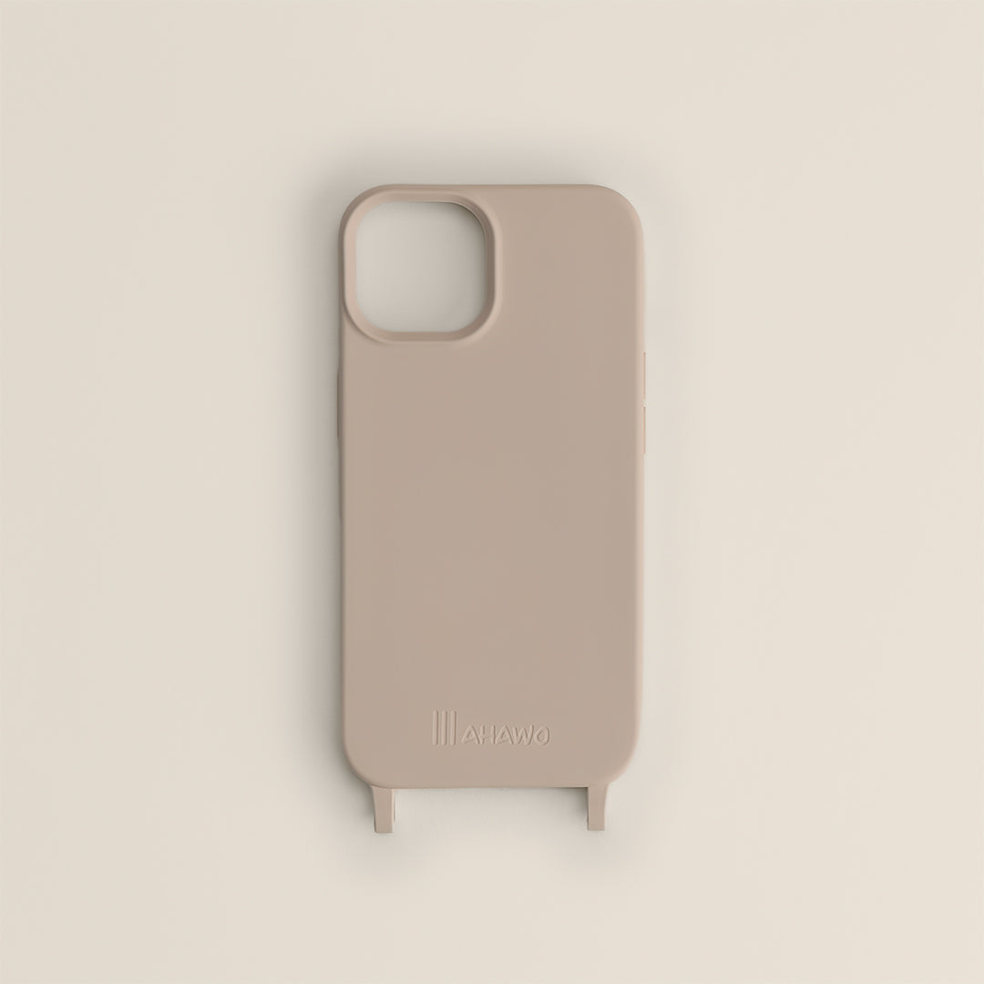 Cashmere Tones Phone Strap Set with Beige iPhone Case