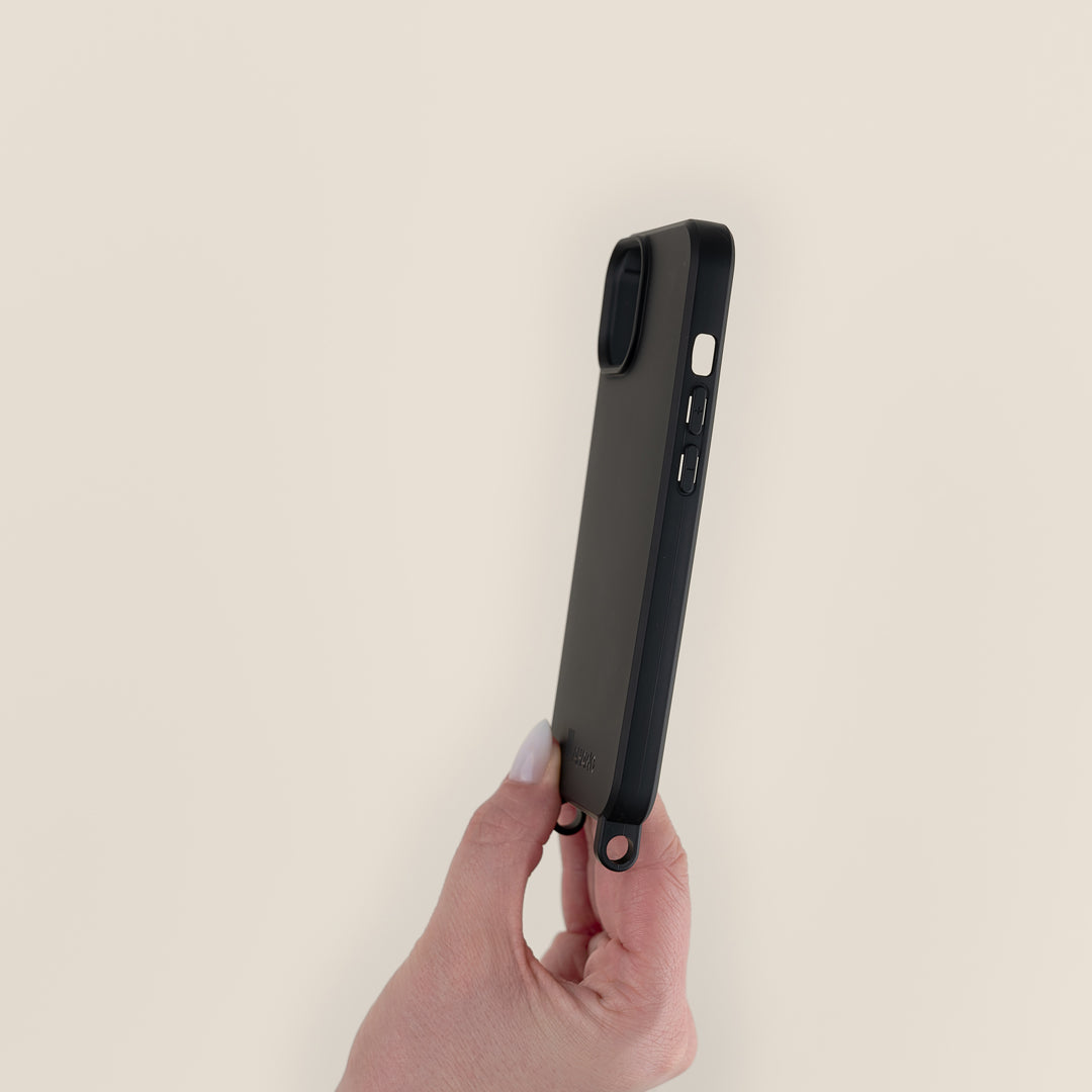 Phone Case with Eyelets Black
