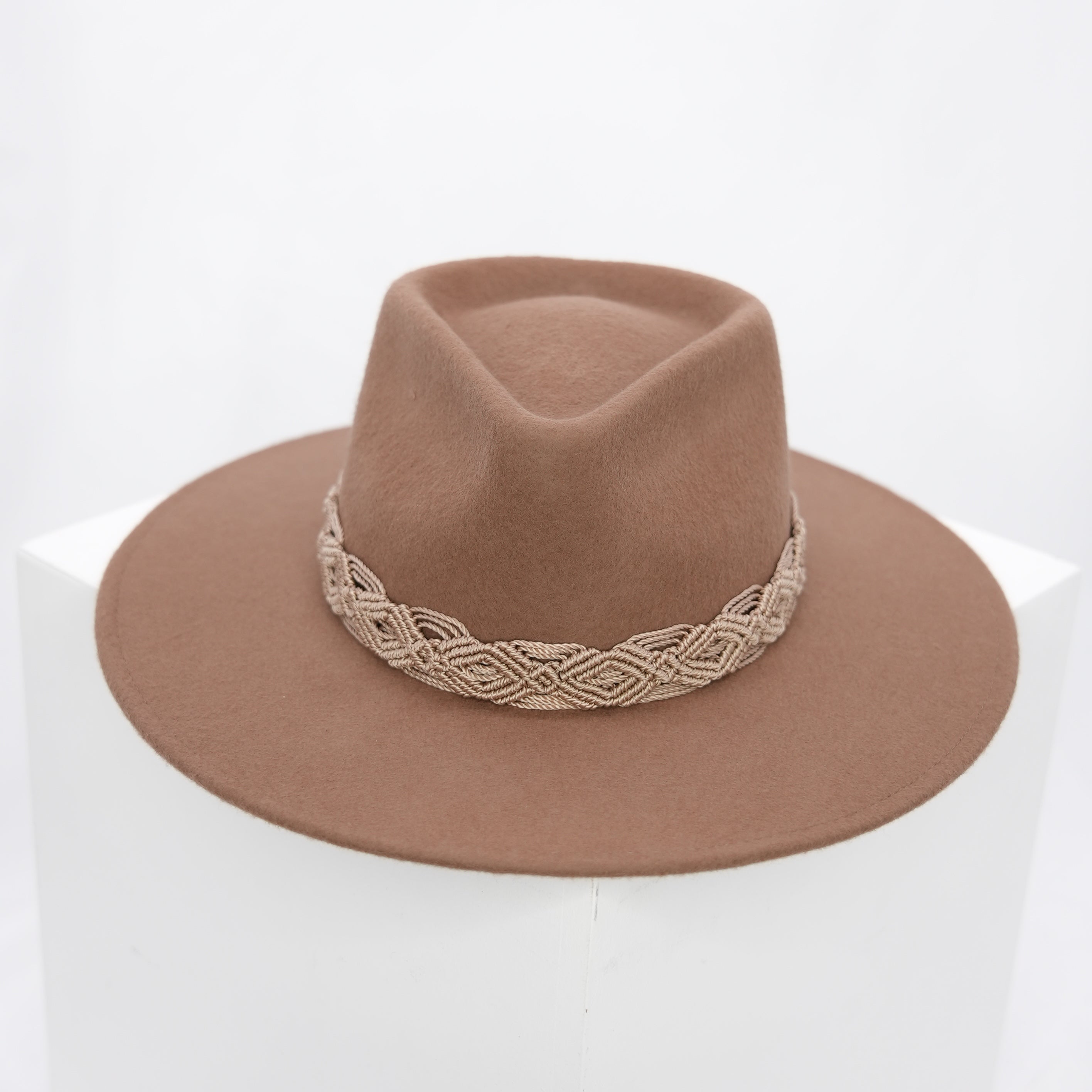 Hat Luna – Brown with Nude Allure Slim Hatband