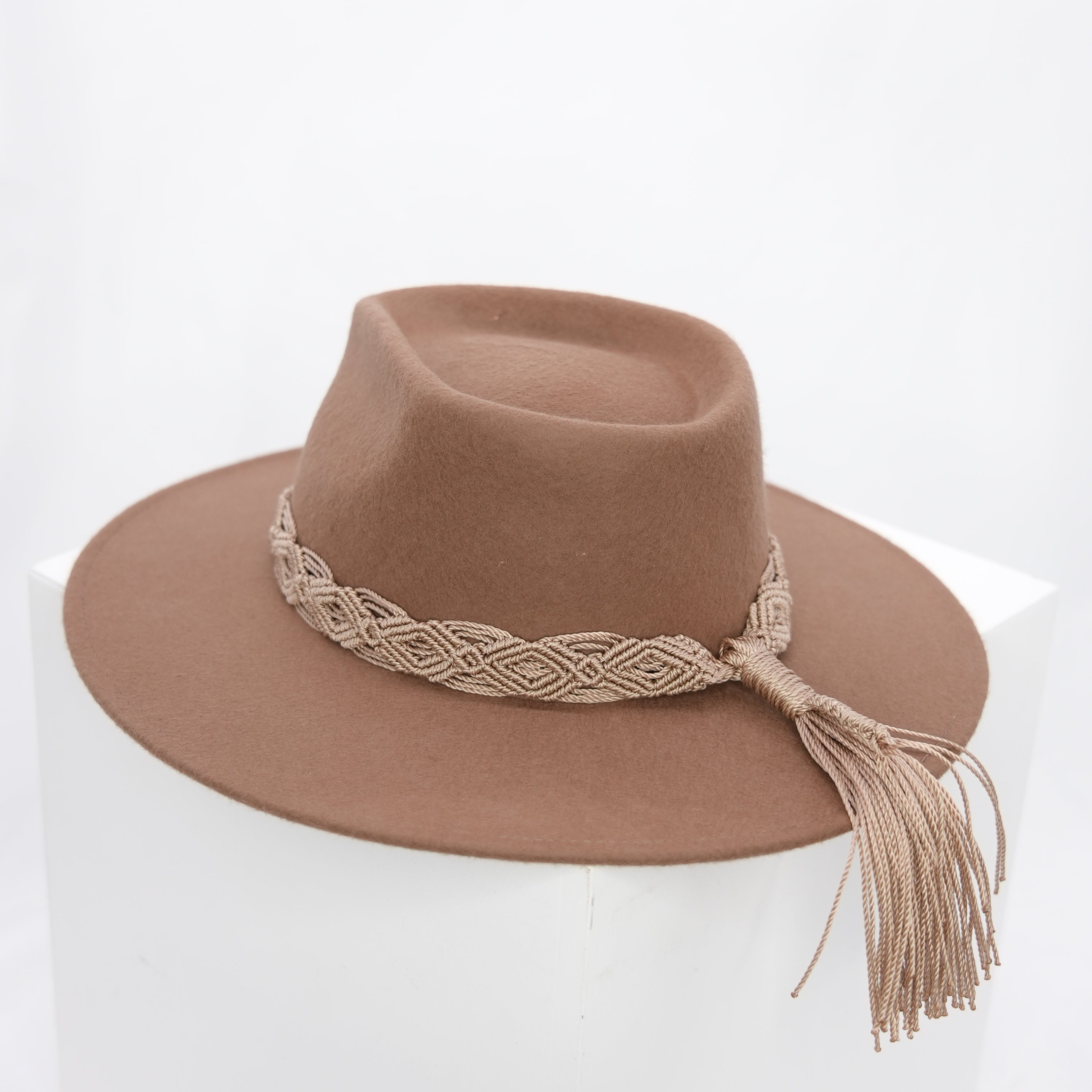 Hat Luna – Brown with Nude Allure Slim Hatband