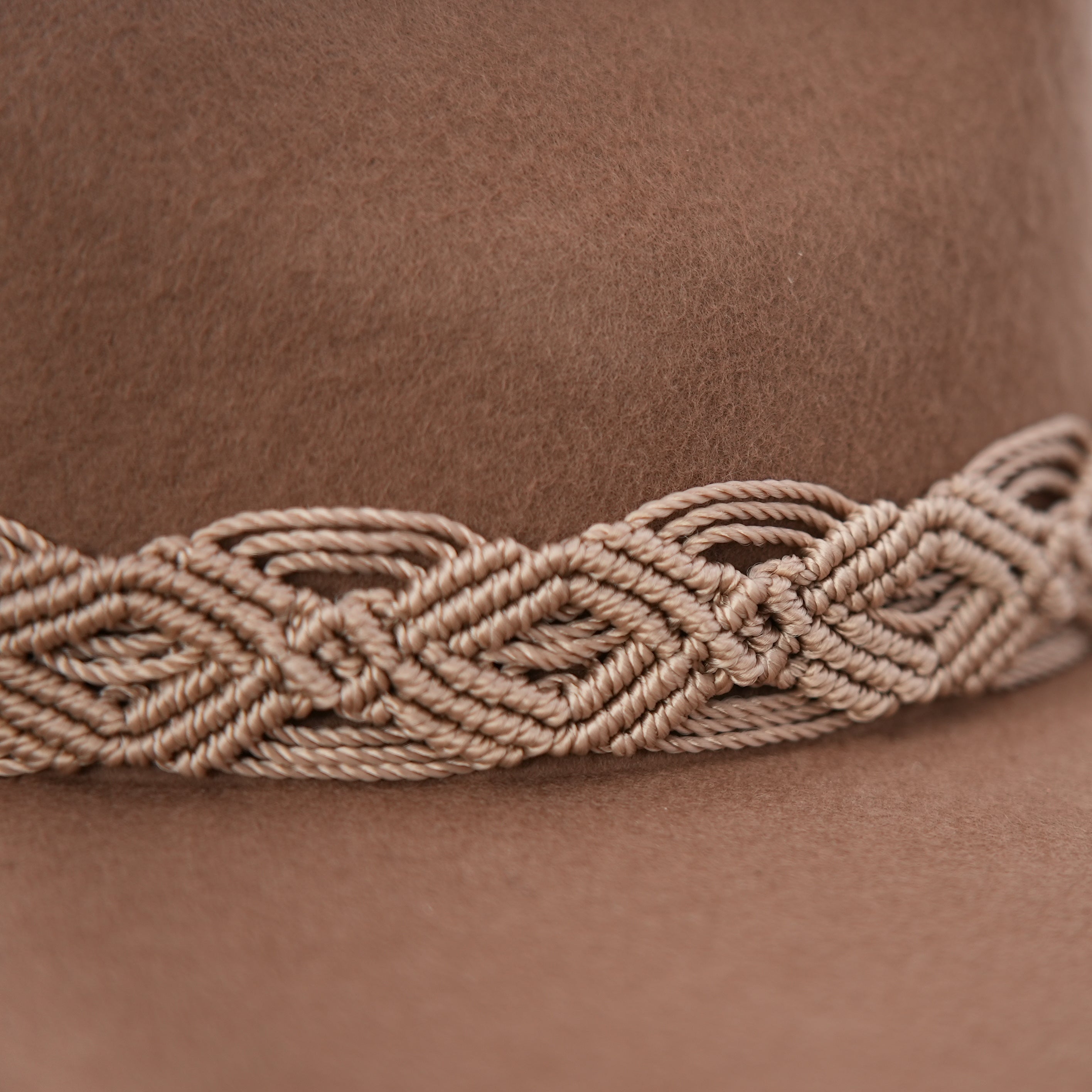 Hat Luna – Brown with Nude Allure Slim Hatband