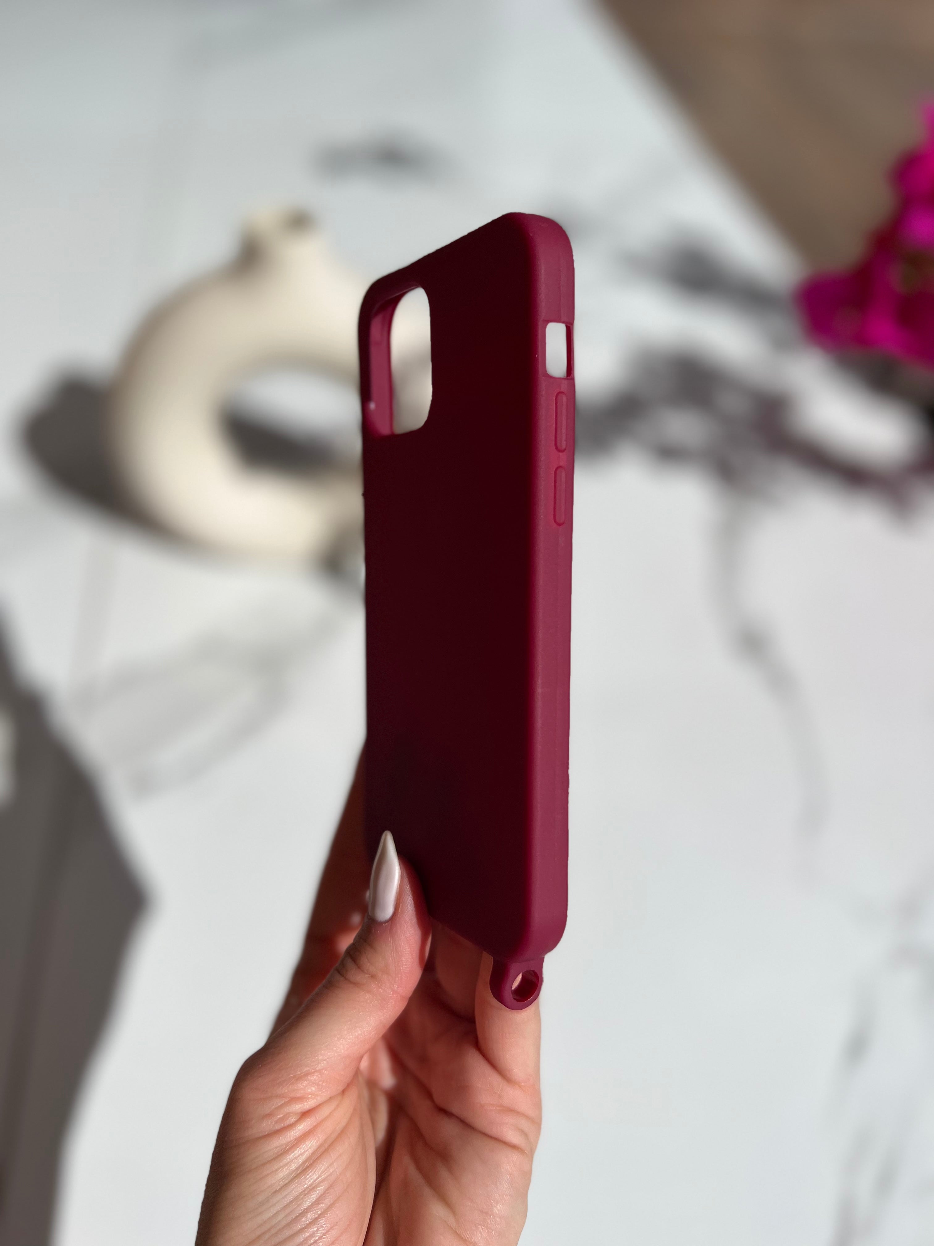 Phone Case with Eyelets Red 1. Version