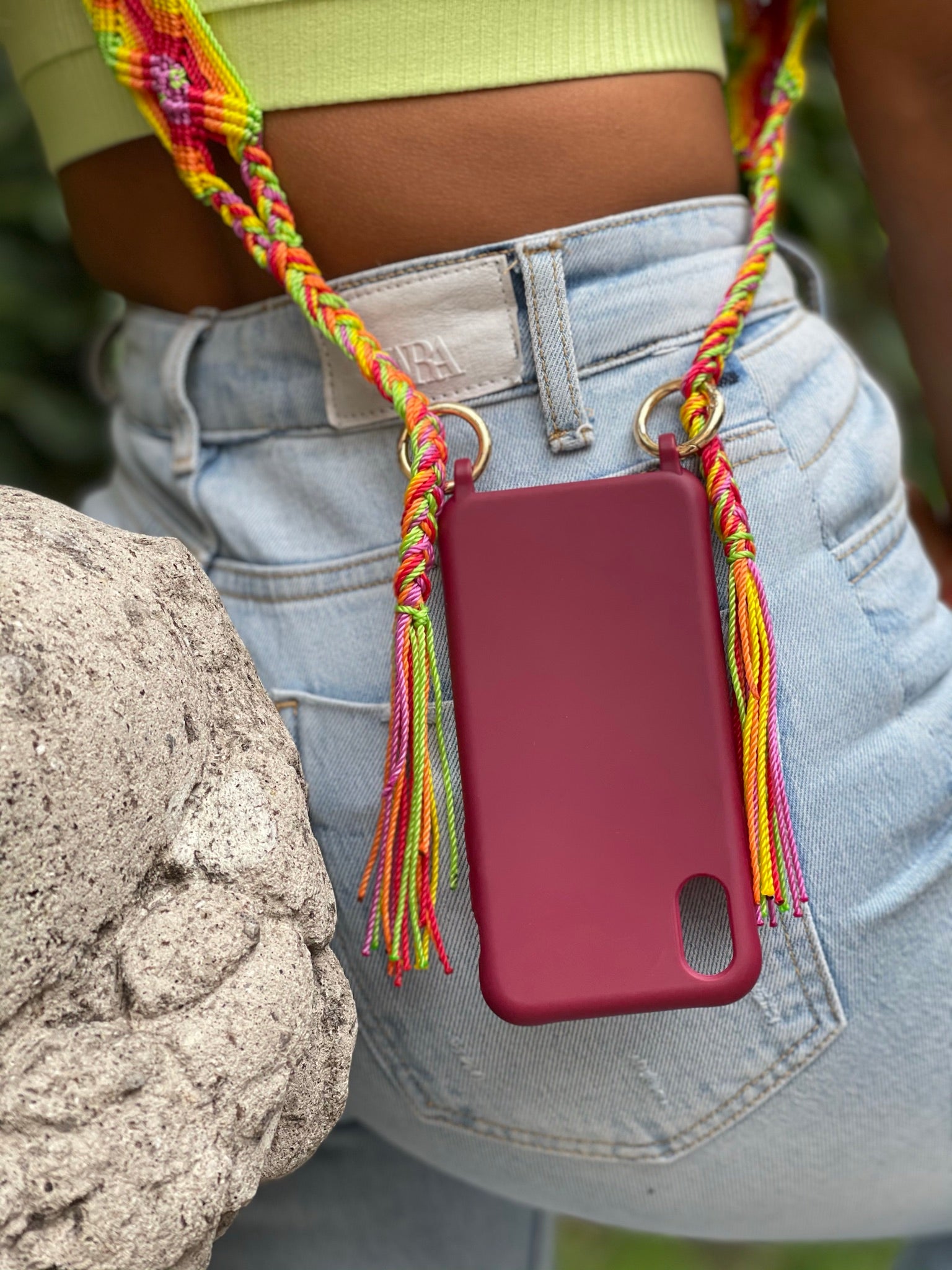 Phone Case with Eyelets Red 1. Version