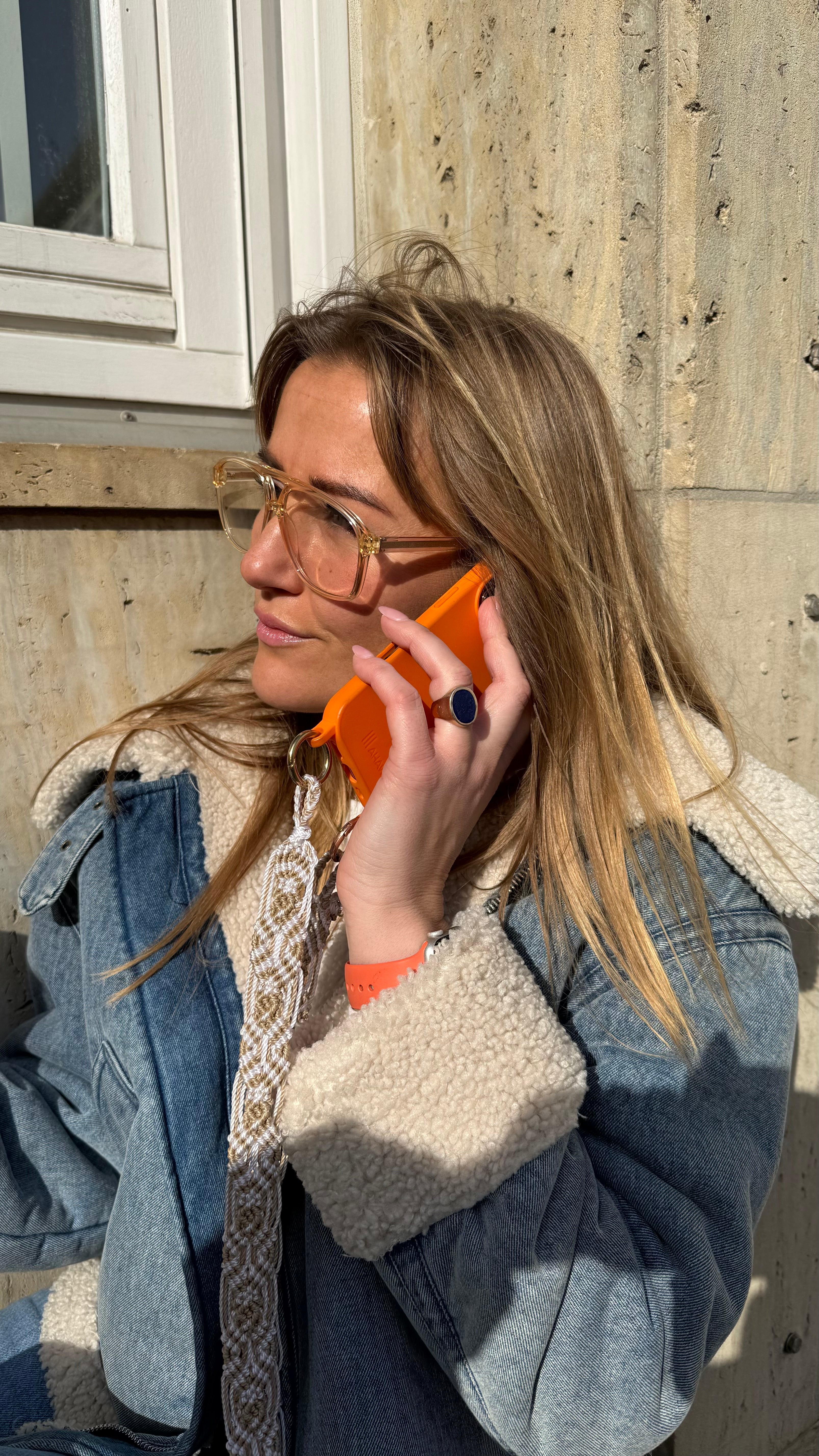 Cashmere Tones Slim Phone Strap with Eyelets