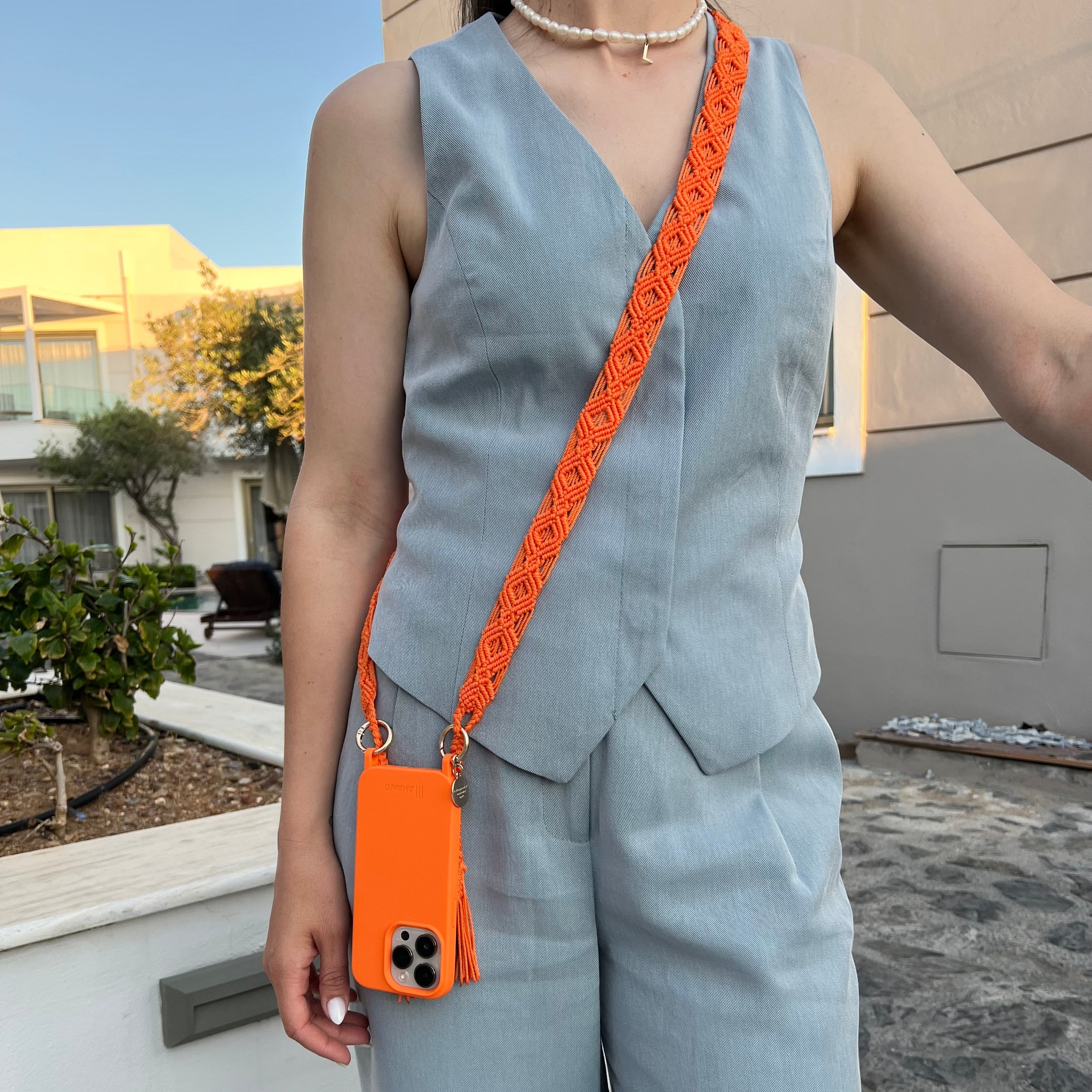 Handyhülle mit Ösen Orange
