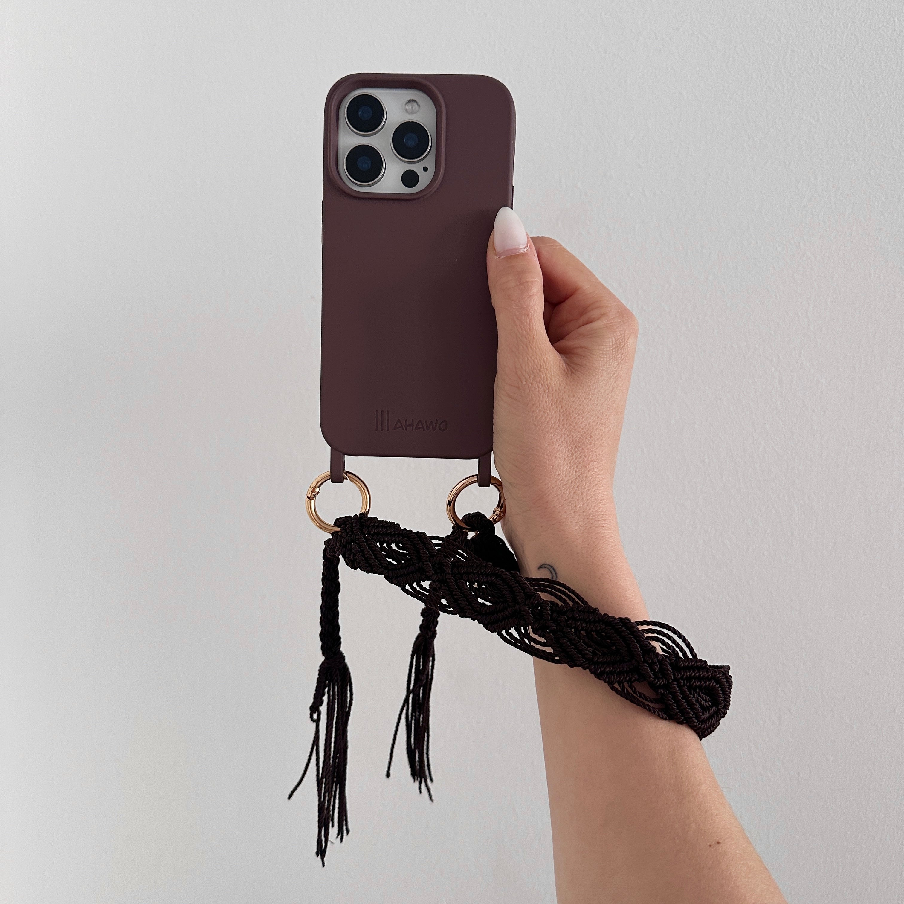 Short Phone Strap "Dark Chocolate"