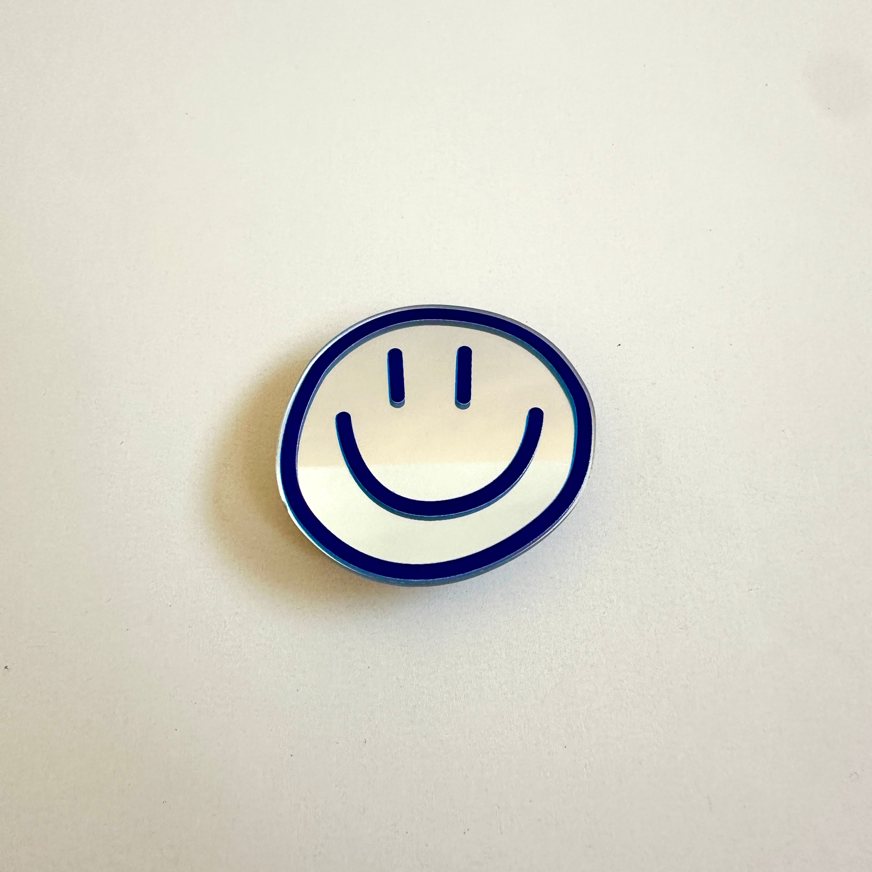 Phone Pop Holder Smiley Blue