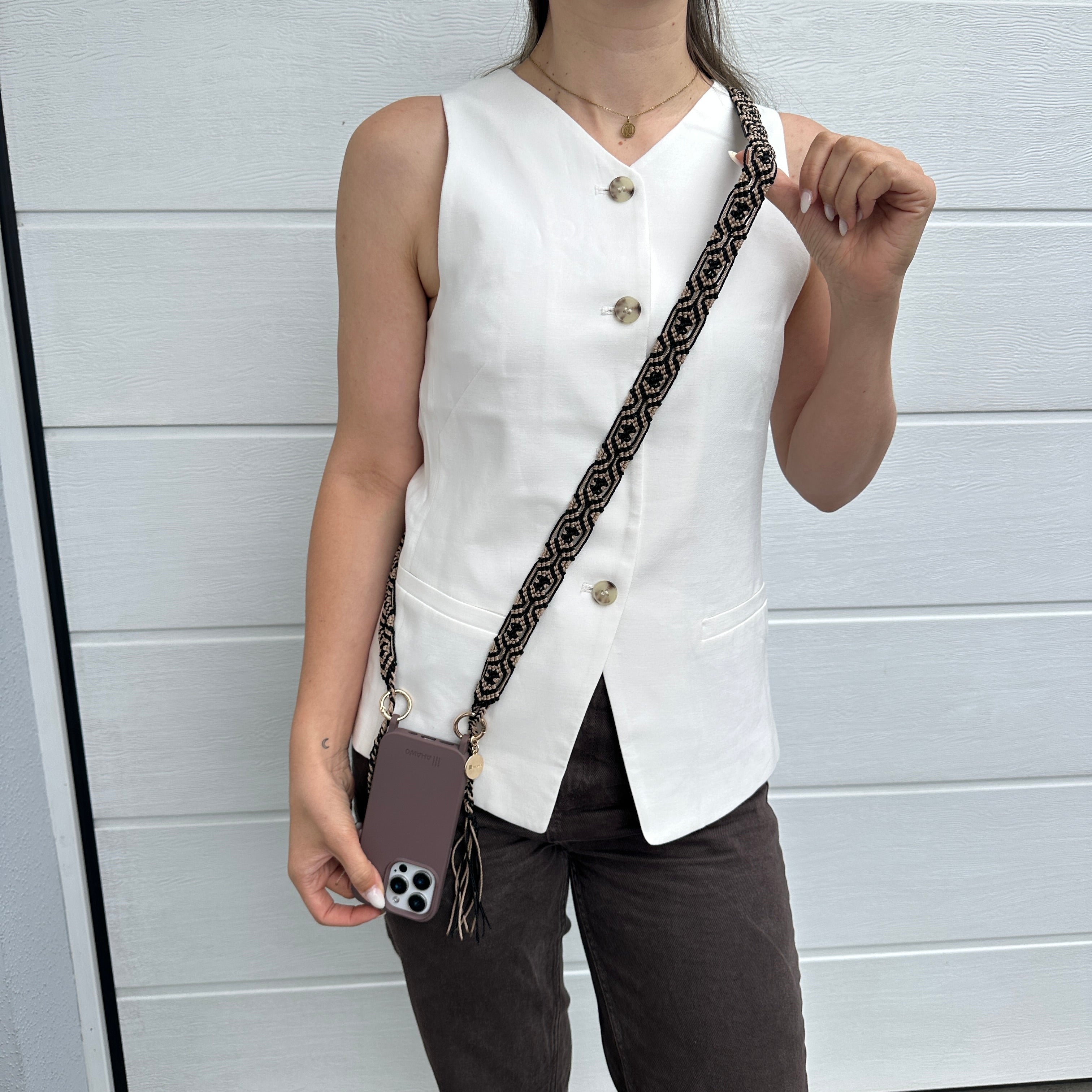 Espresso Macchiato Slim Phone Strap
