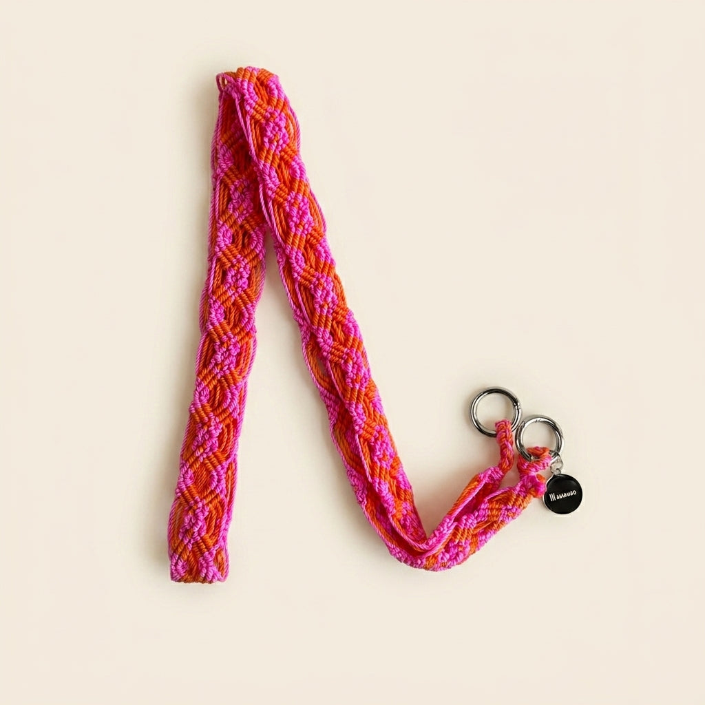 Pink Fire Slim Phone Strap with Eyelets