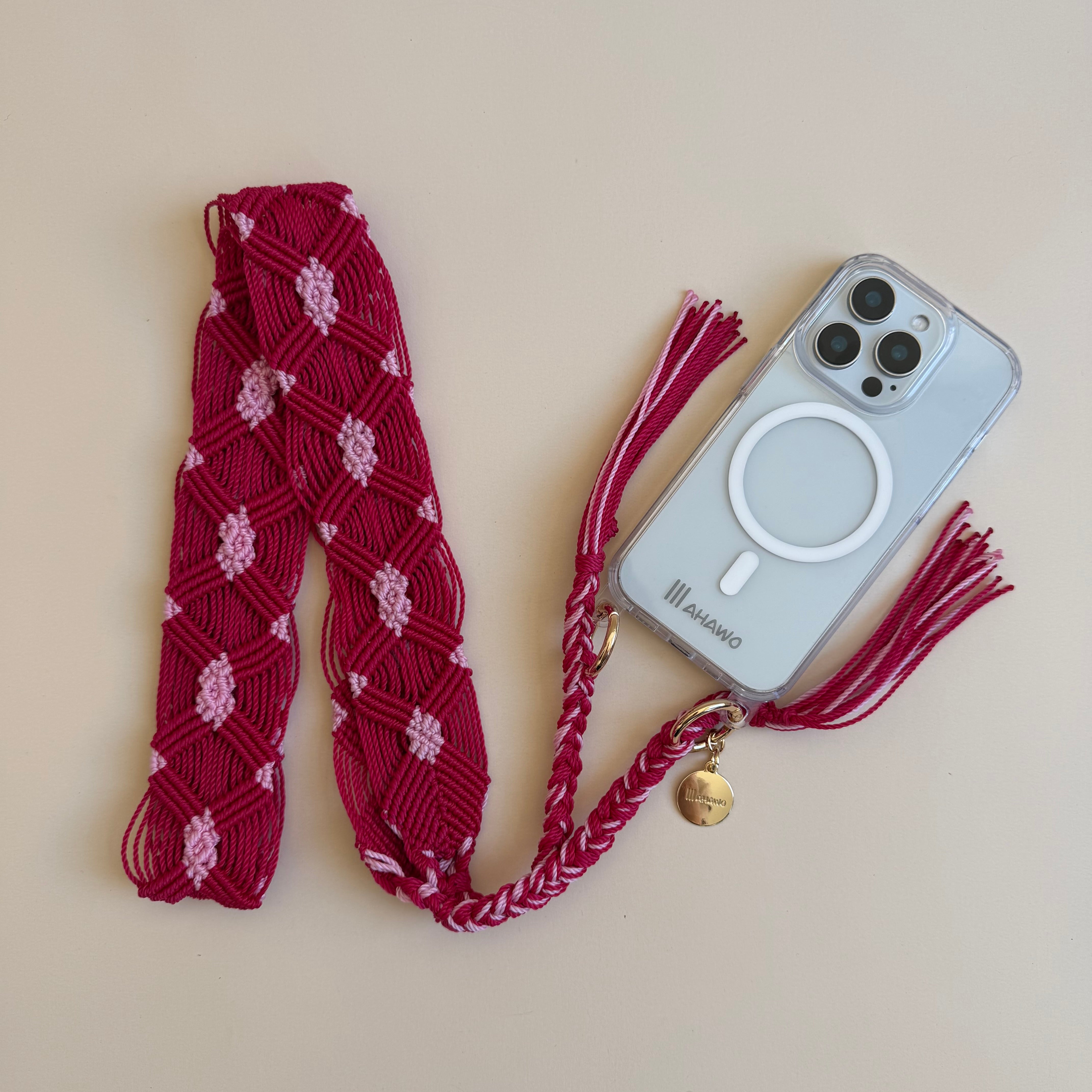 Berry Cream Phone Strap