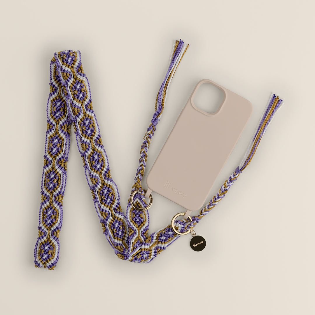 Lavender Field Slim Phone Strap